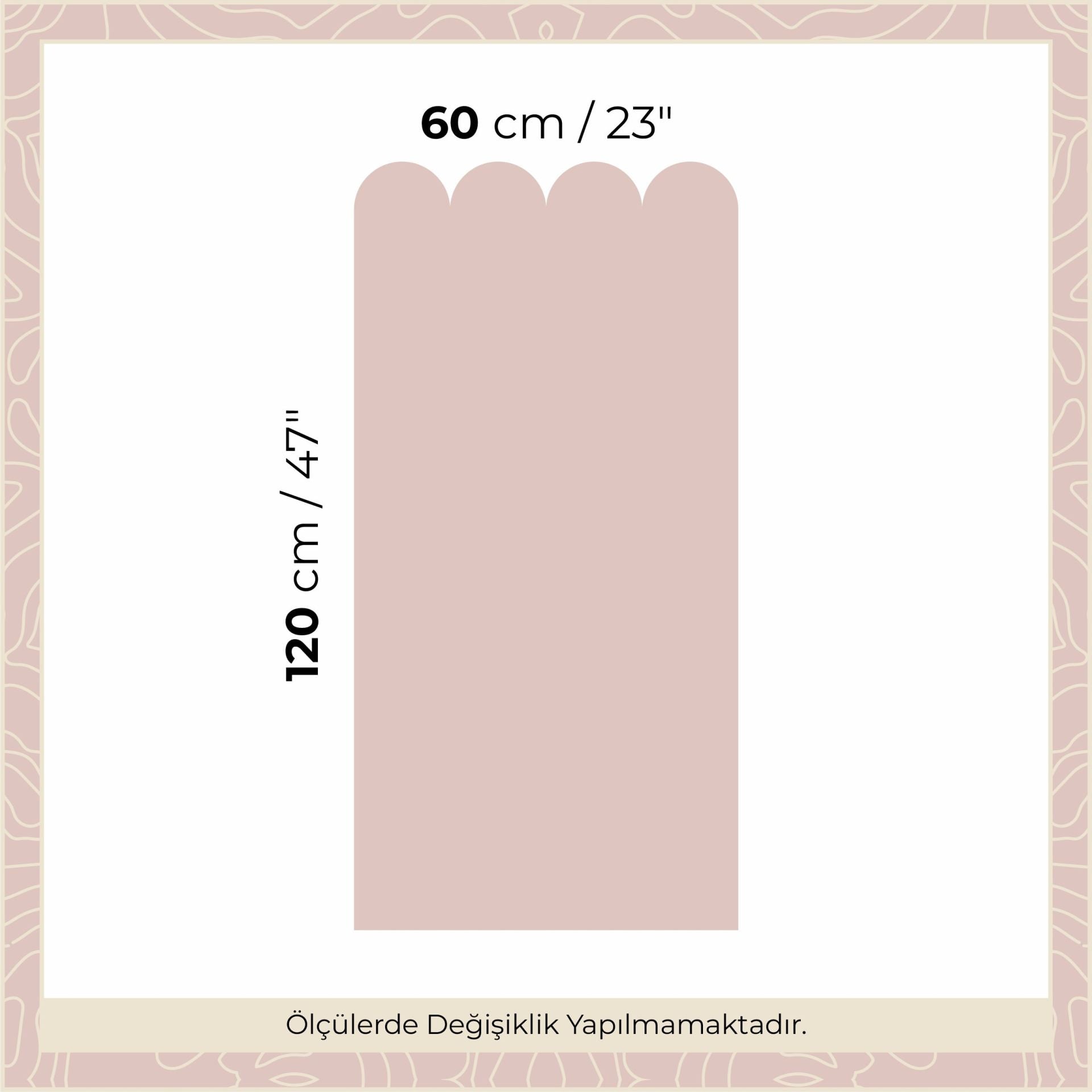 Peel & Stick Fırfırlı Panel Sticker Gül Kurusu