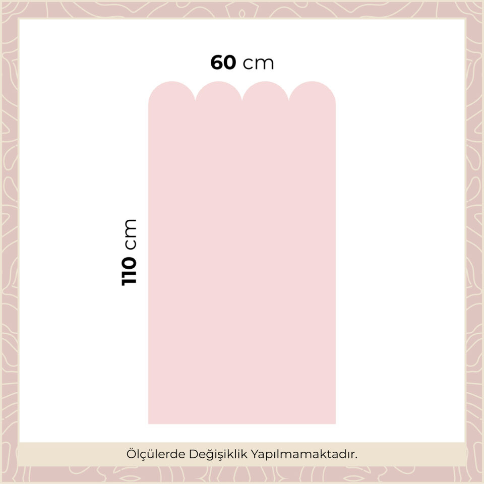 Fırfırlı Panel Sticker Pembe