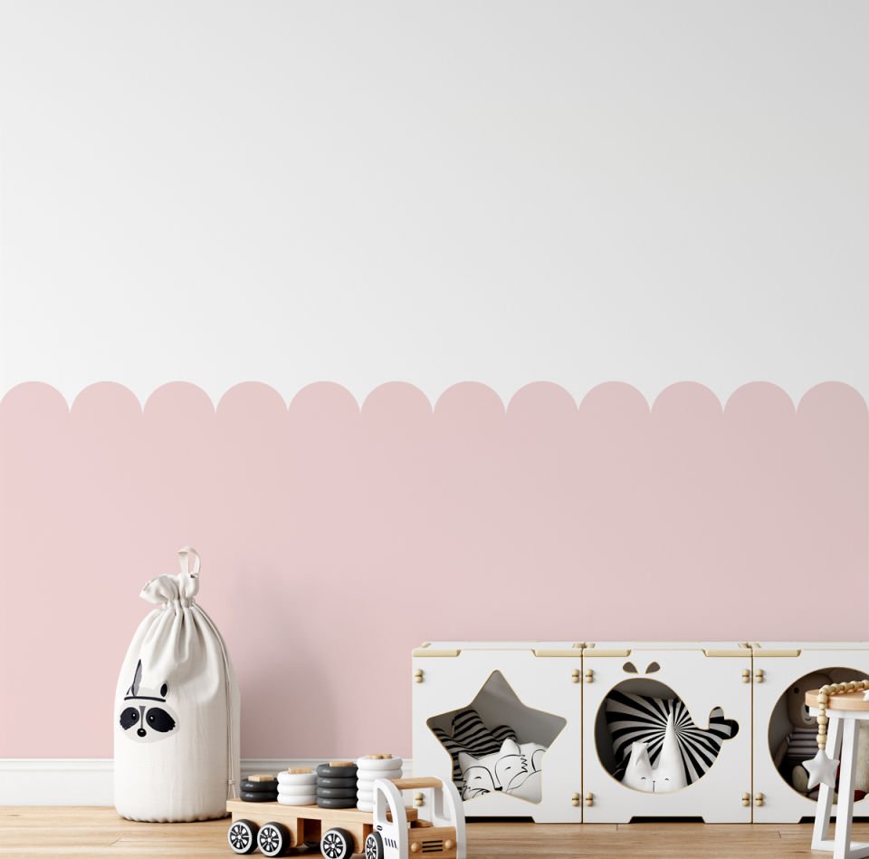 Fırfırlı Panel Sticker Pembe
