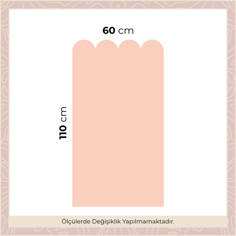 Fırfırlı Panel Sticker Somon Pembe