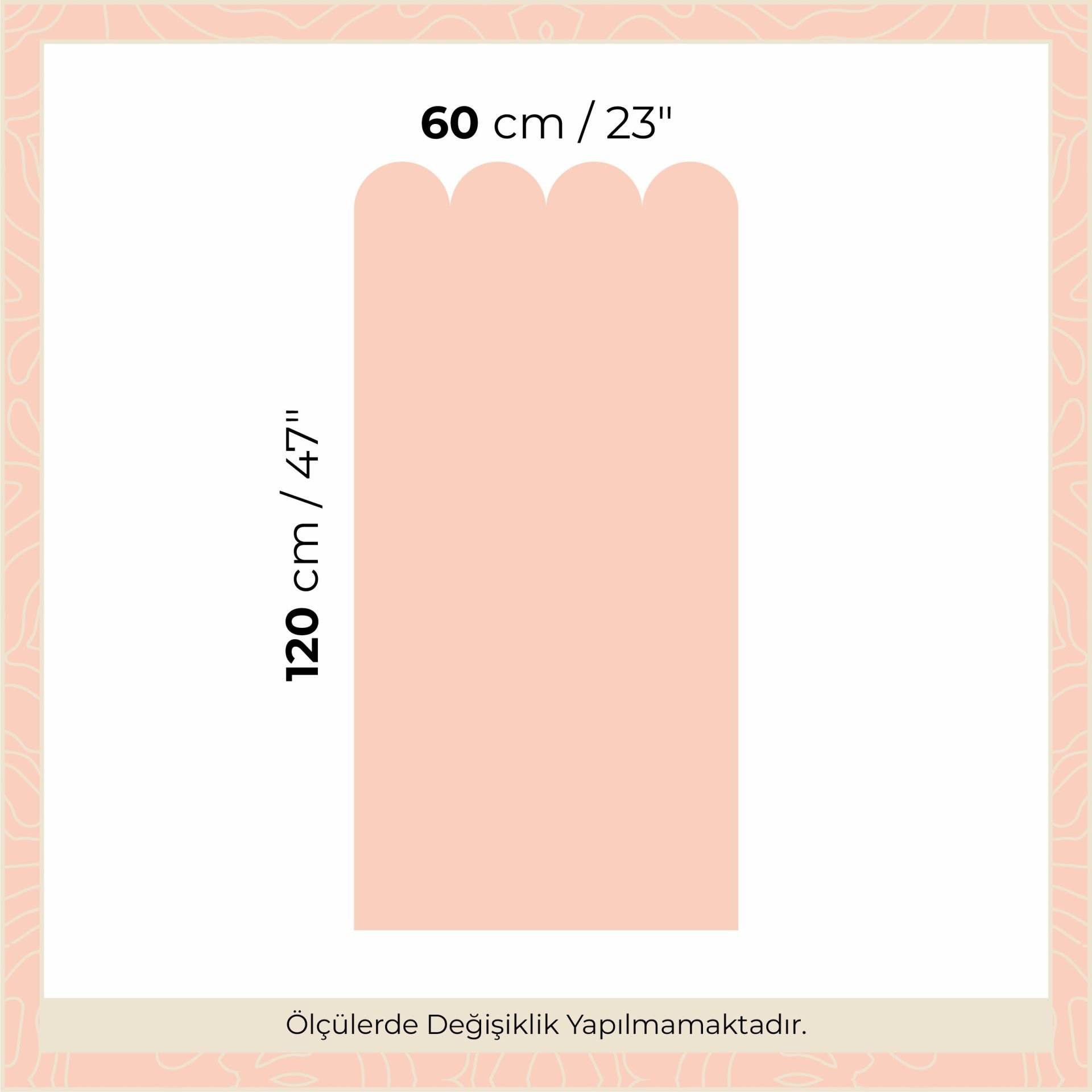 Peel & Stick Fırfırlı Panel Sticker Somon Pembe