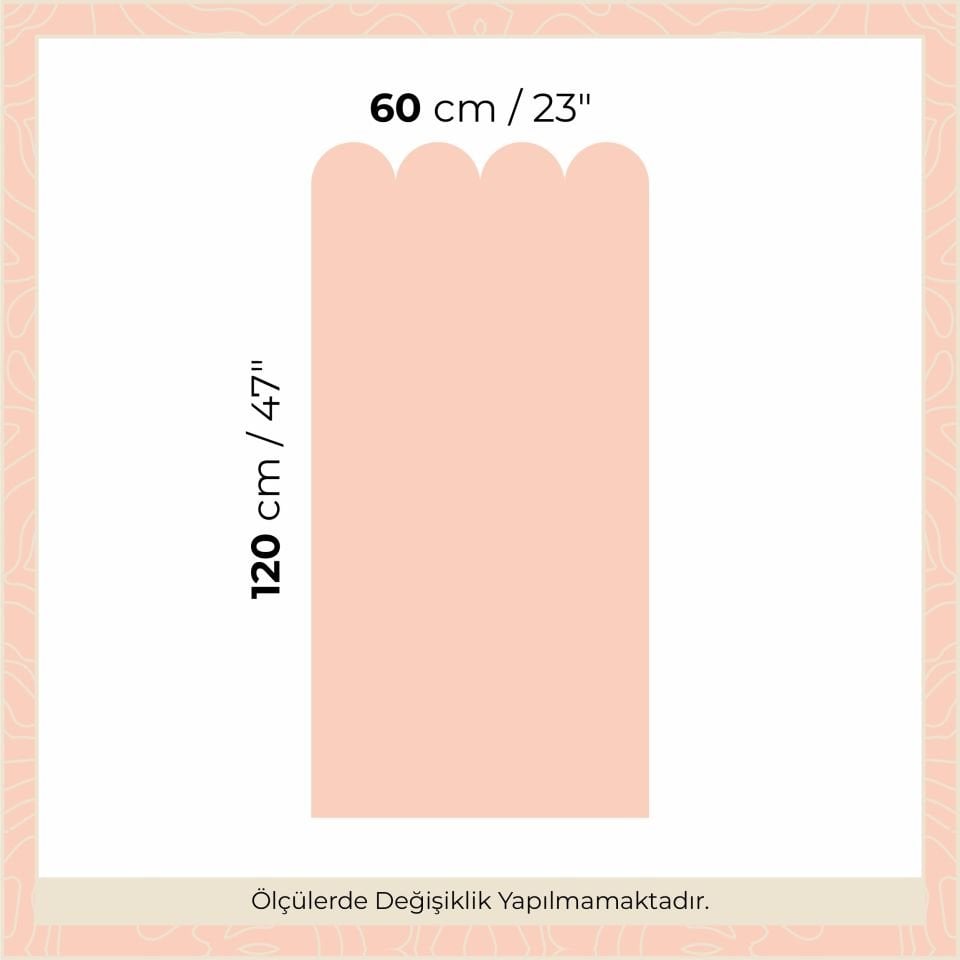 Peel & Stick Fırfırlı Panel Sticker Somon Pembe