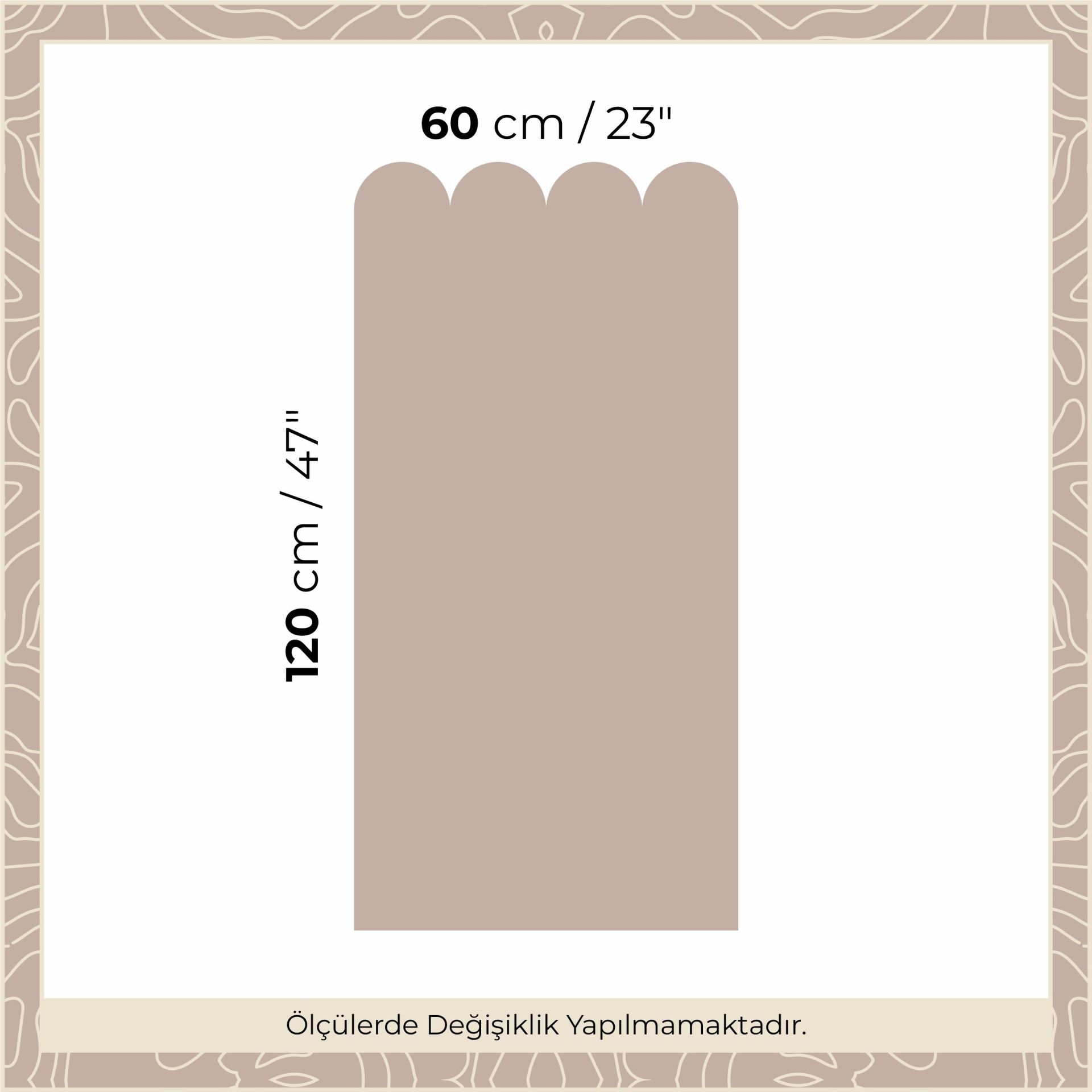 Peel & Stick Fırfırlı Panel Sticker Vizon Kahve