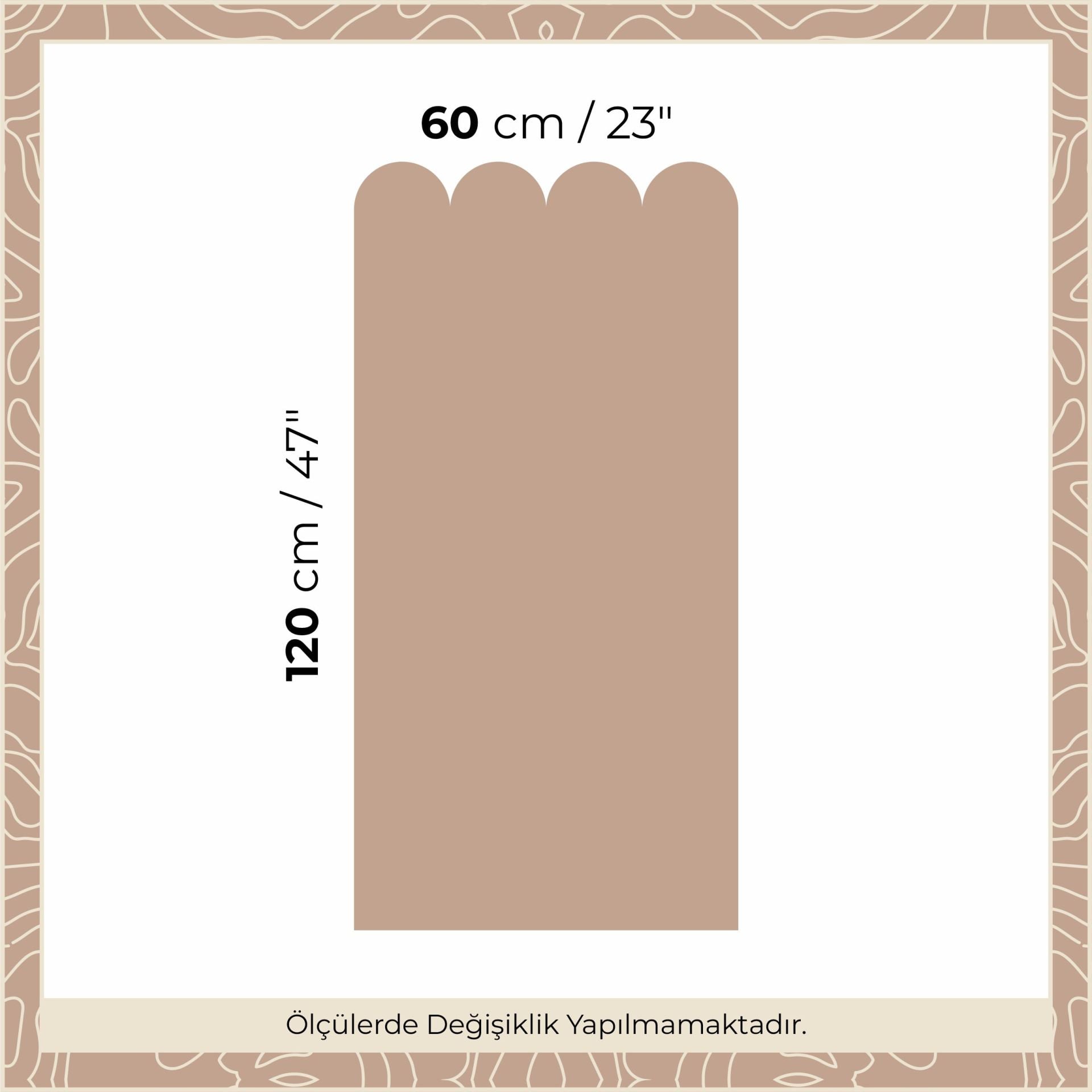 Peel & Stick Fırfırlı Panel Sticker Kahverengi