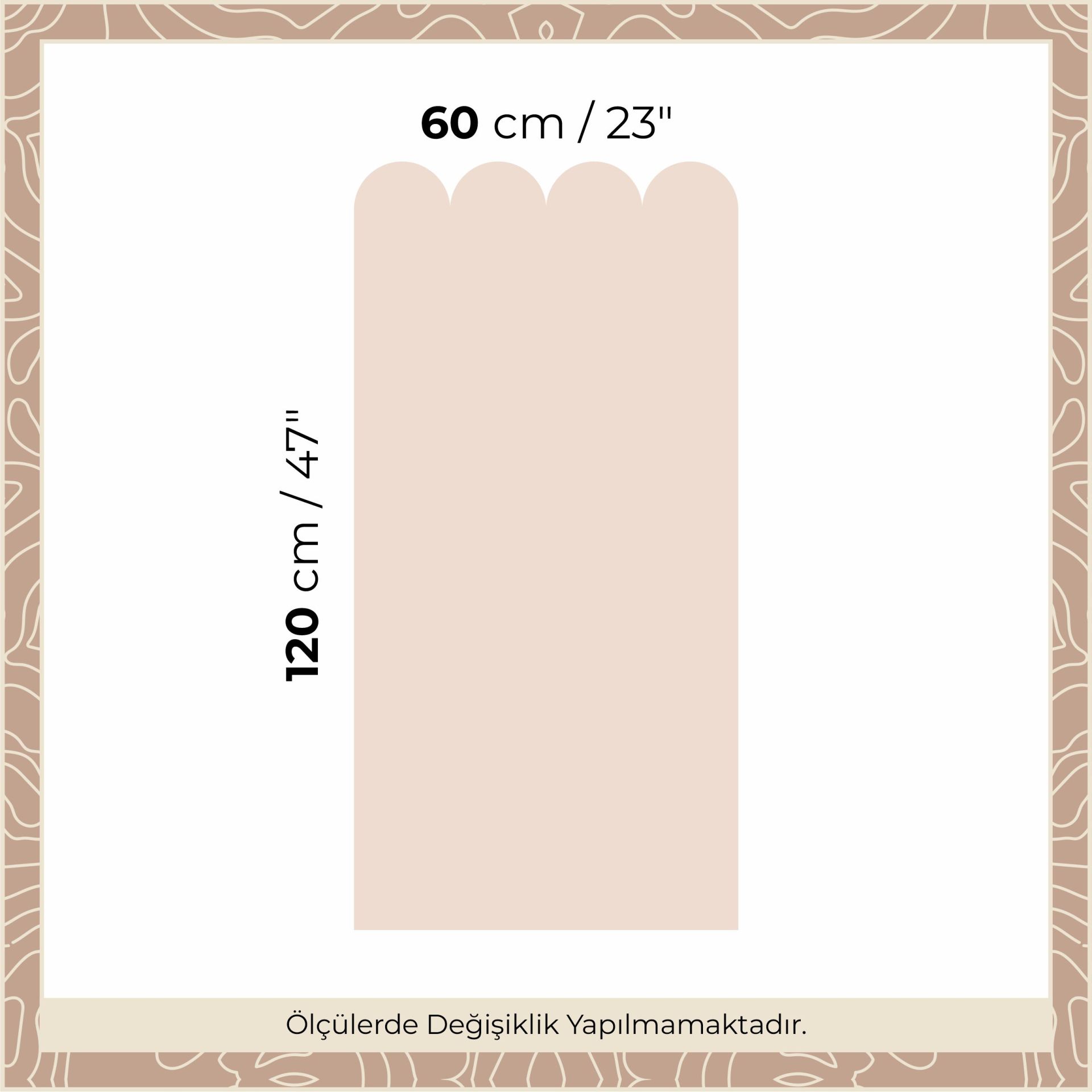 Peel & Stick Fırfırlı Panel Sticker Açık Bej