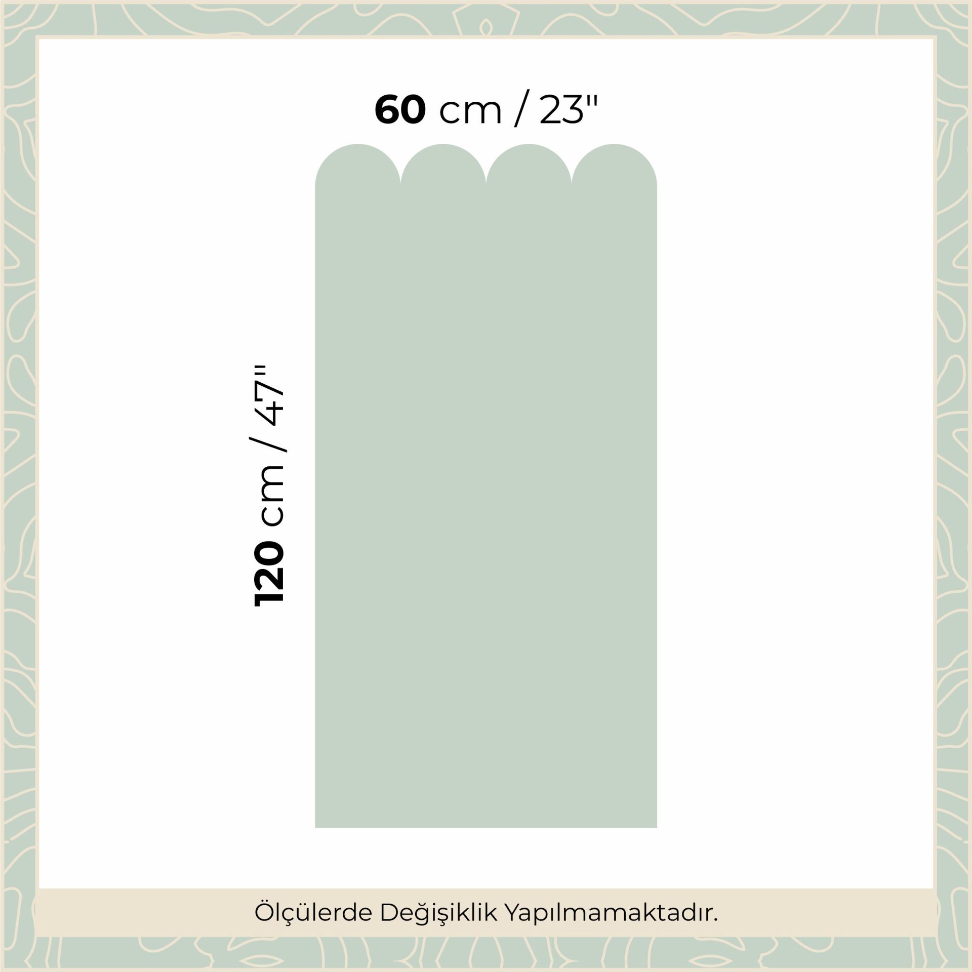 Peel & Stick Fırfırlı Panel Sticker Yeşil