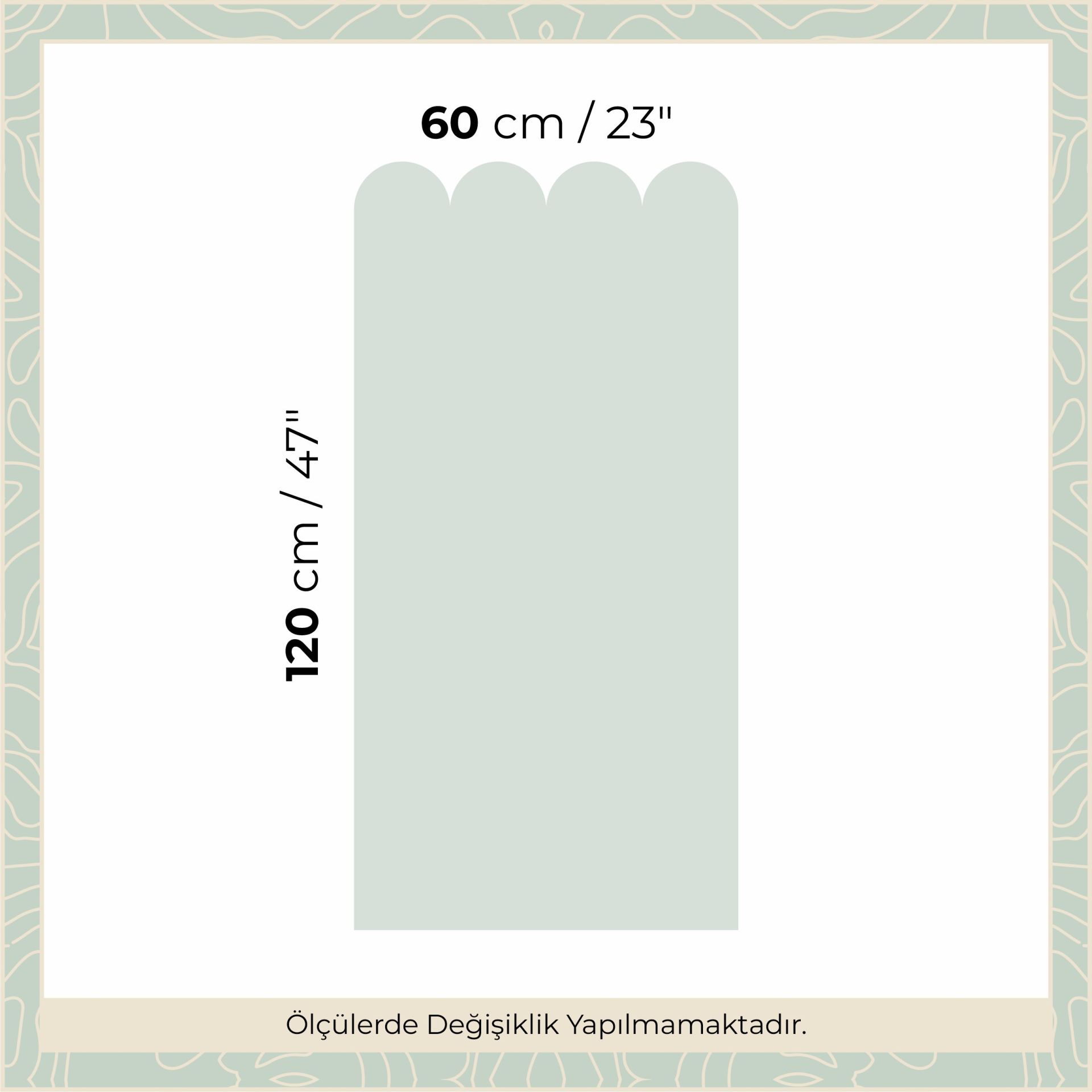 Peel & Stick Fırfırlı Panel Sticker Açık Yeşil