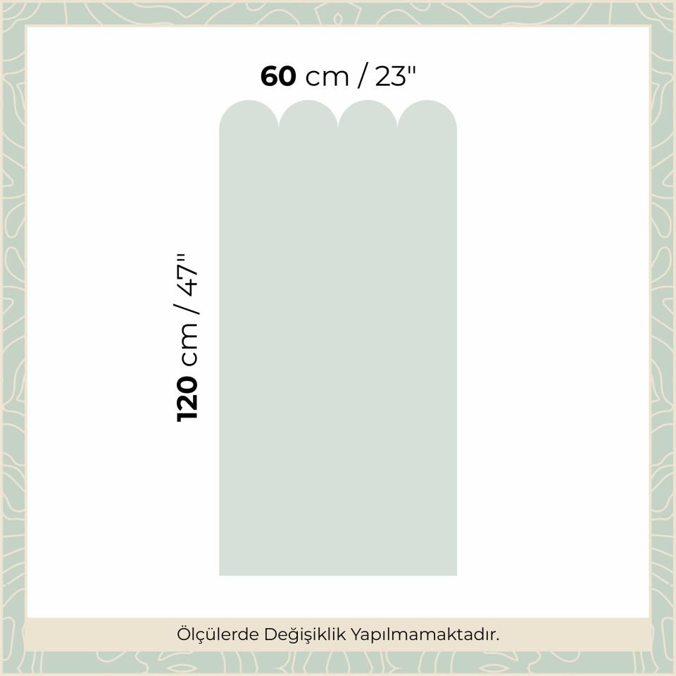 Peel & Stick Fırfırlı Panel Sticker Açık Yeşil