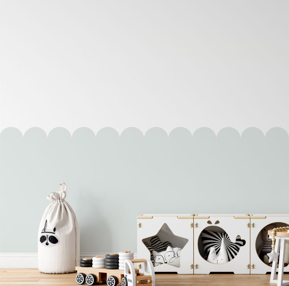 Fırfırlı Panel Sticker Su Yeşili