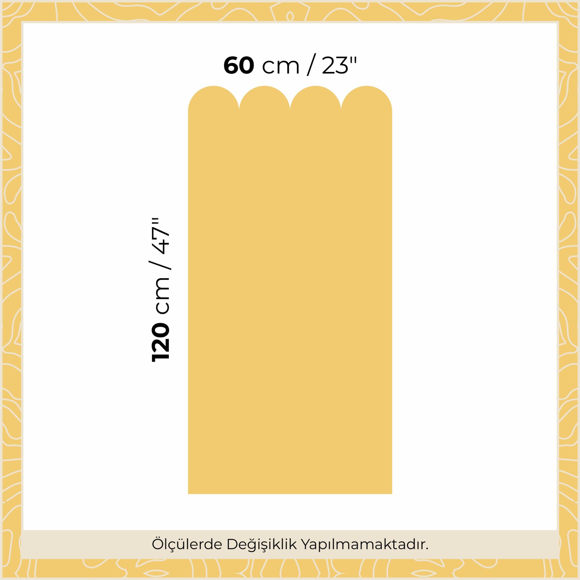 Peel & Stick Fırfırlı Panel Sticker Koyu Sarı