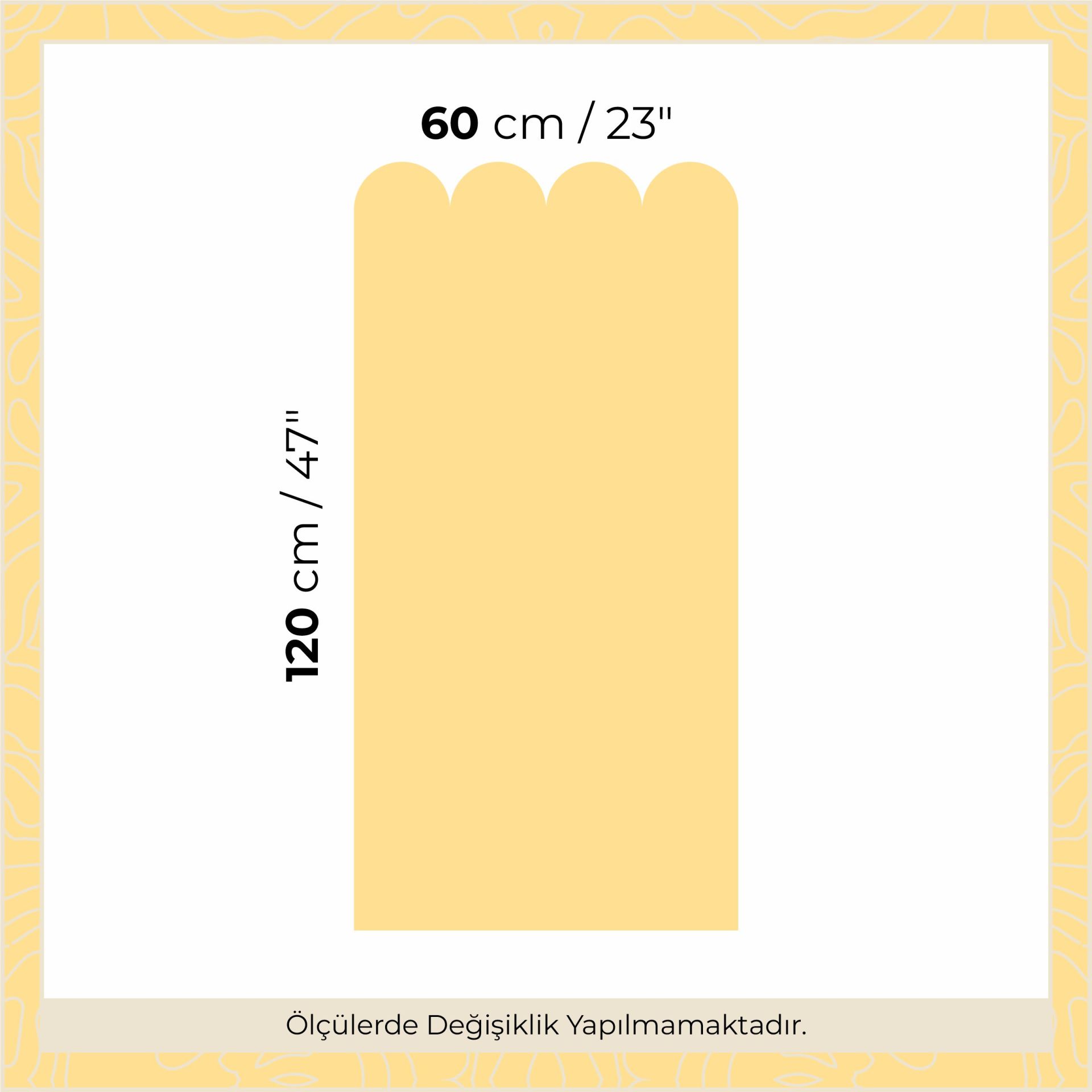 Peel & Stick Fırfırlı Panel Sticker Sarı