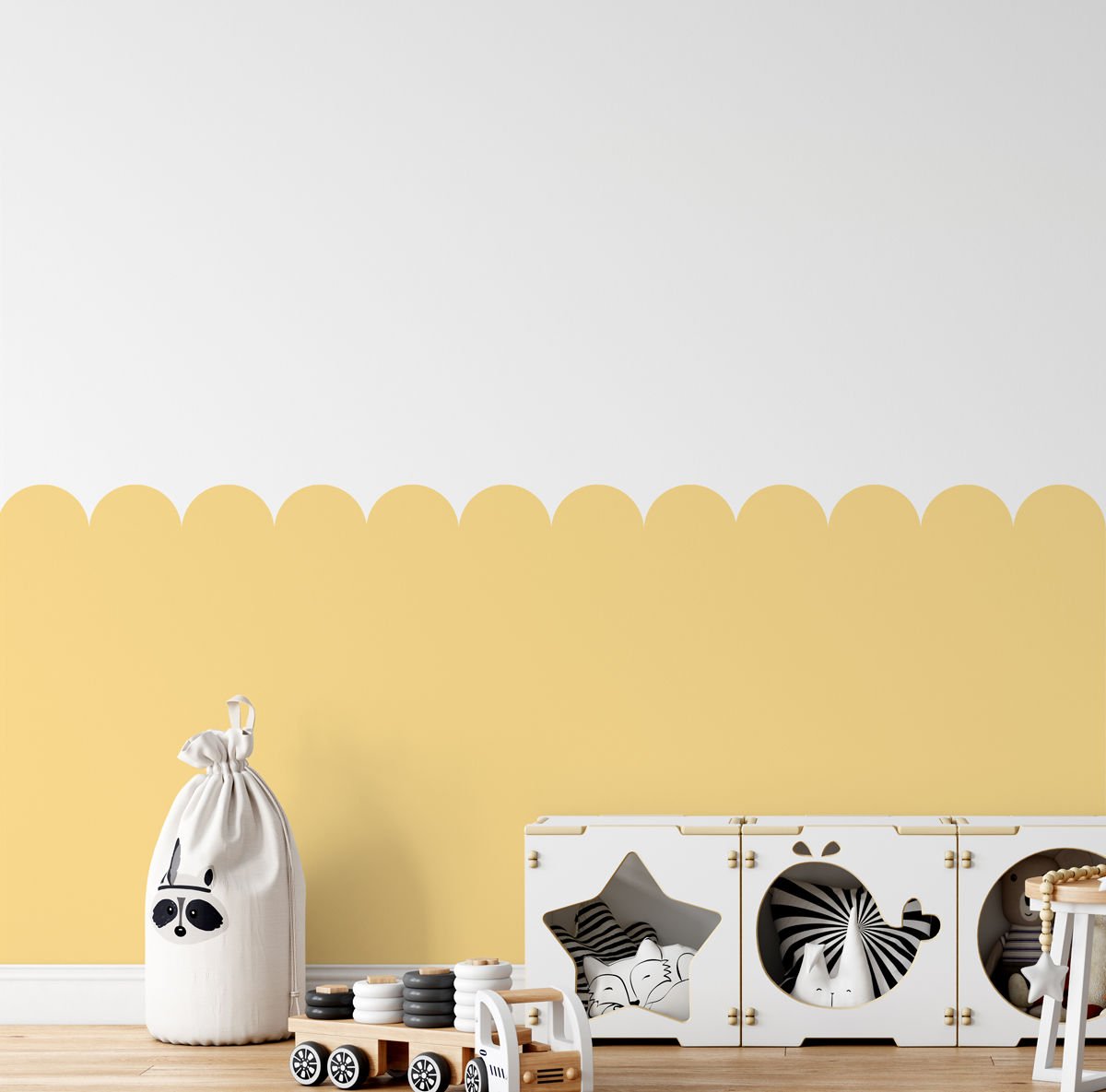 Peel & Stick Fırfırlı Panel Sticker Sarı