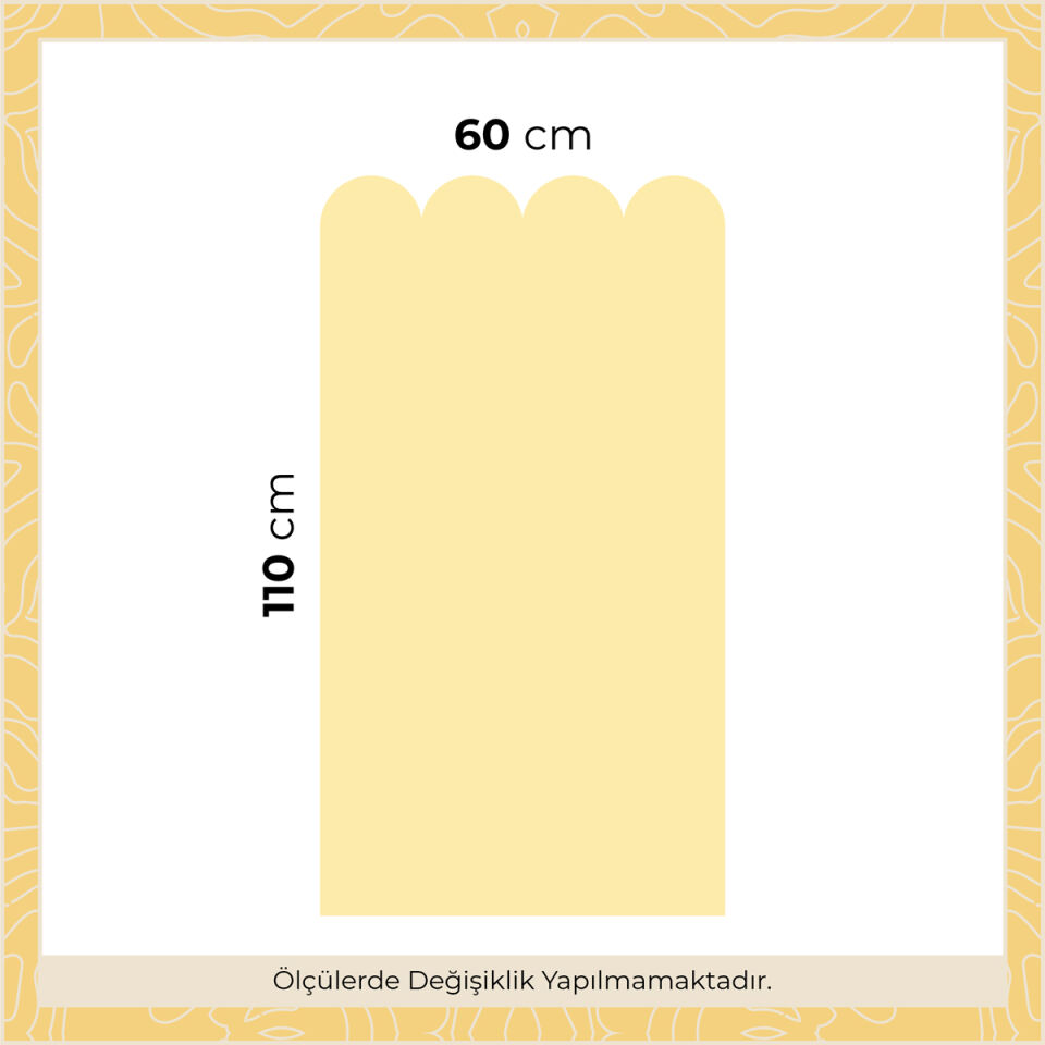 Fırfırlı Panel Sticker Açık Sarı