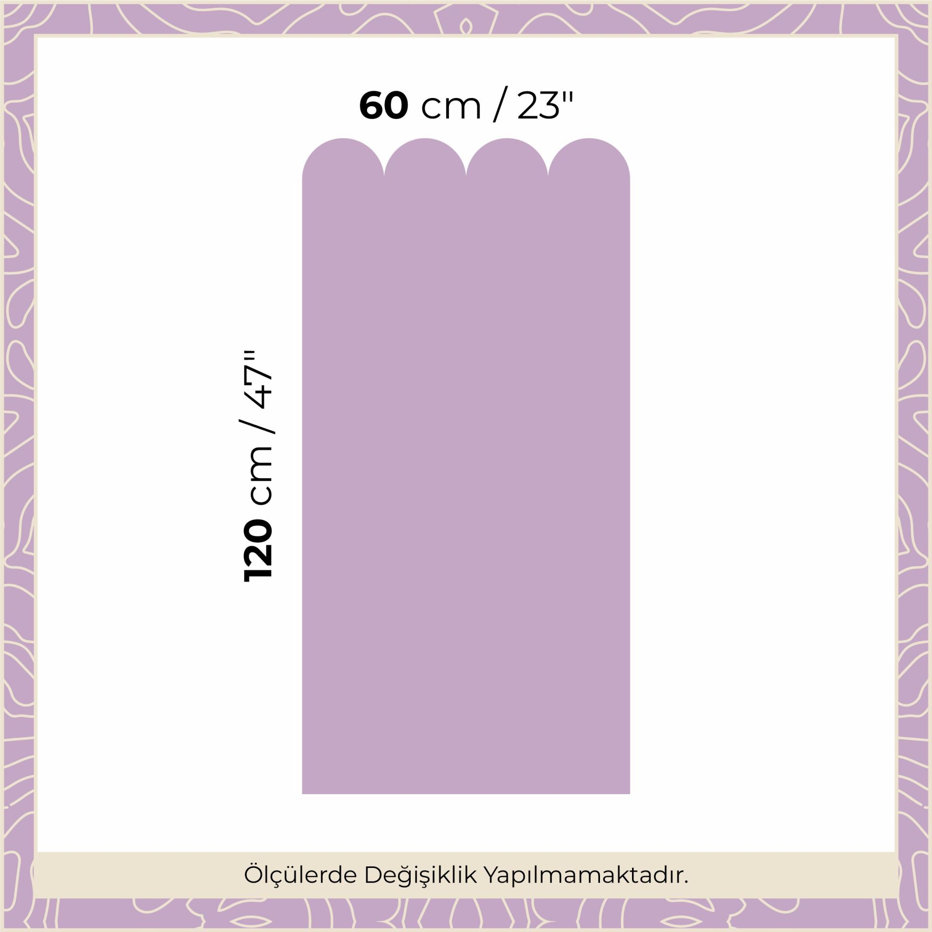 Peel & Stick Fırfırlı Panel Sticker Mor