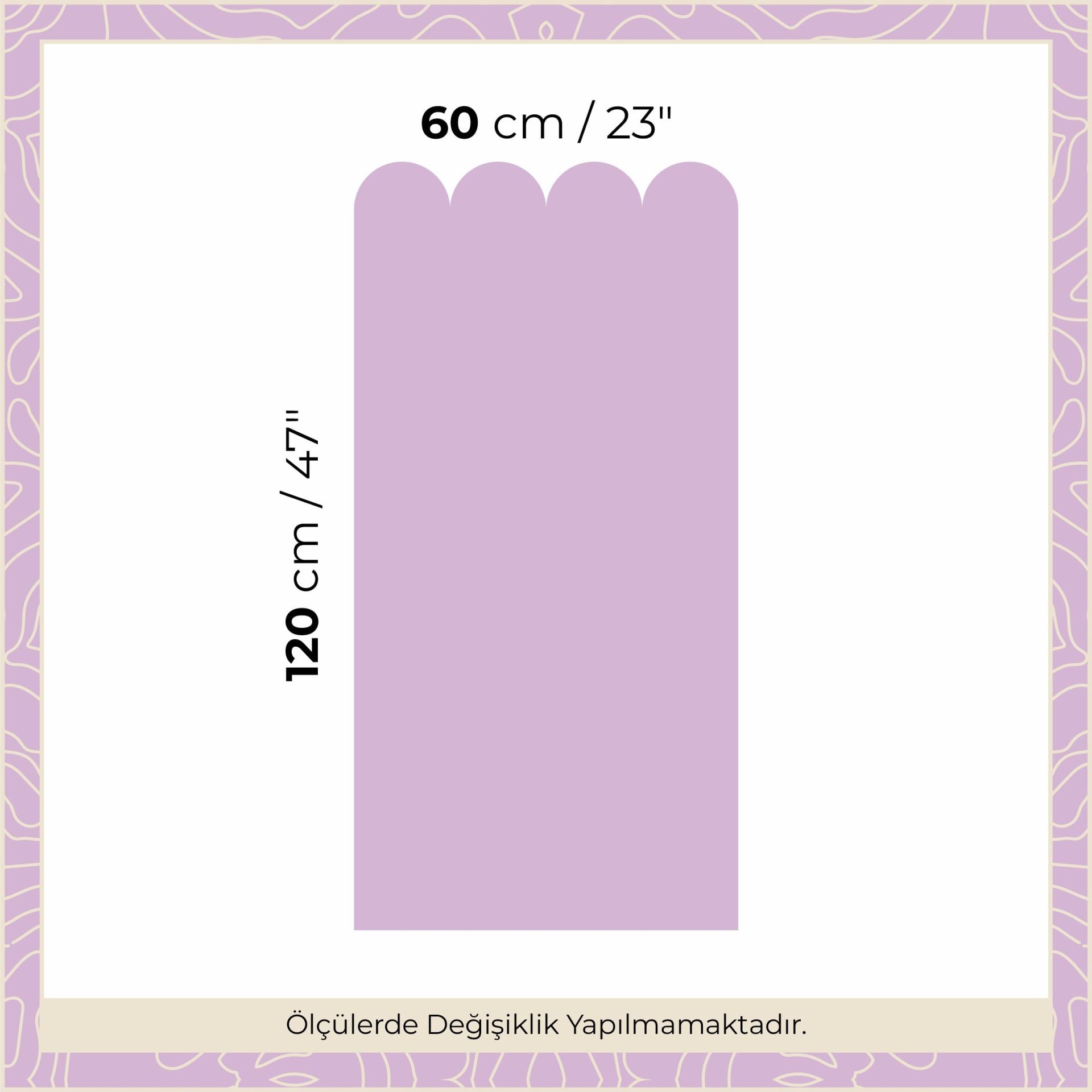 Peel & Stick Fırfırlı Panel Sticker Açık Mor