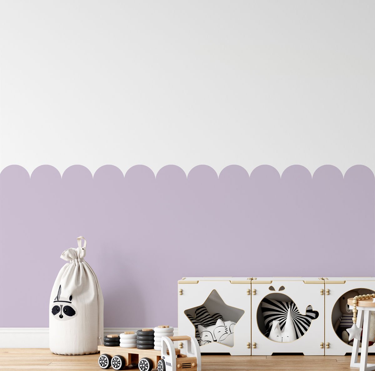 Peel & Stick Fırfırlı Panel Sticker Lila