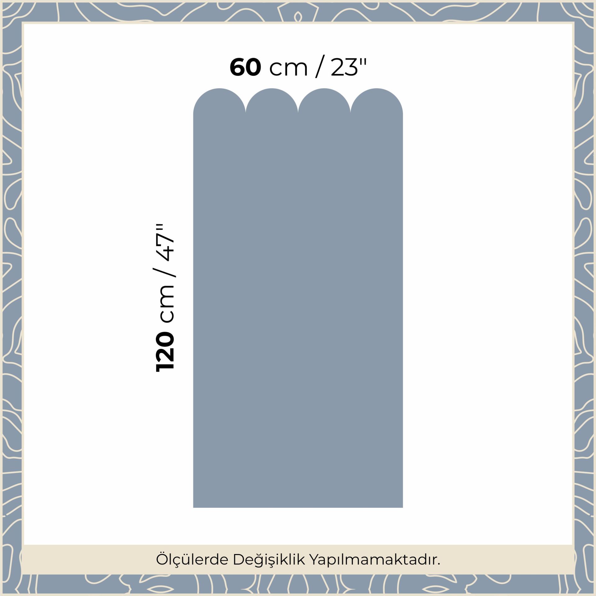 Peel & Stick Fırfırlı Panel Sticker Gece Mavi