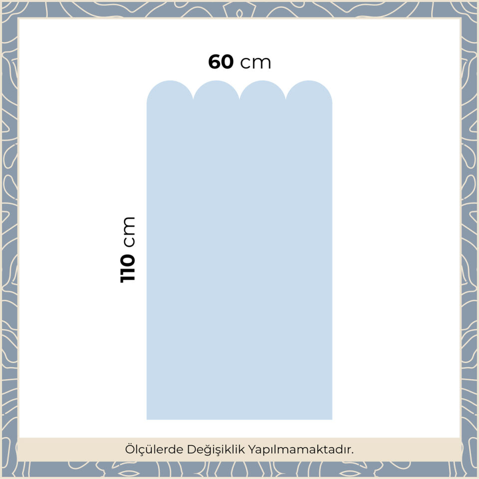 Fırfırlı Panel Sticker Açık Mavi