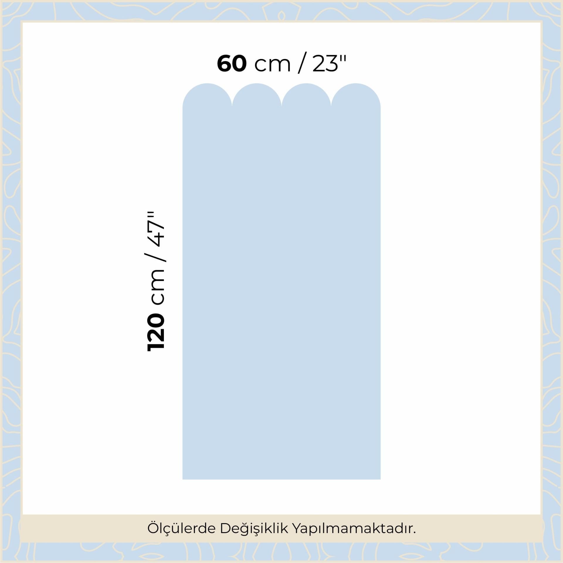 Peel & Stick Fırfırlı Panel Sticker Açık Mavi