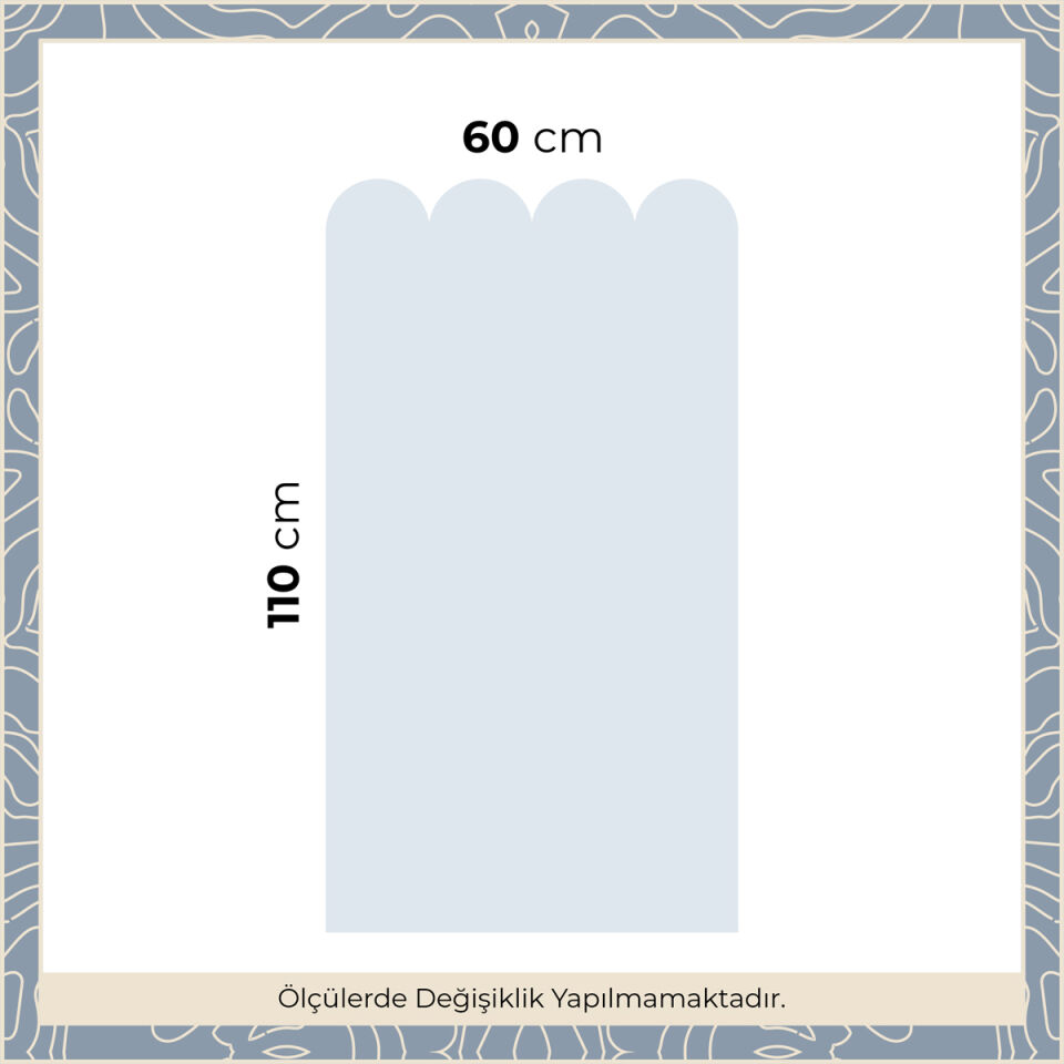 Fırfırlı Panel Sticker Gökyüzü Mavi