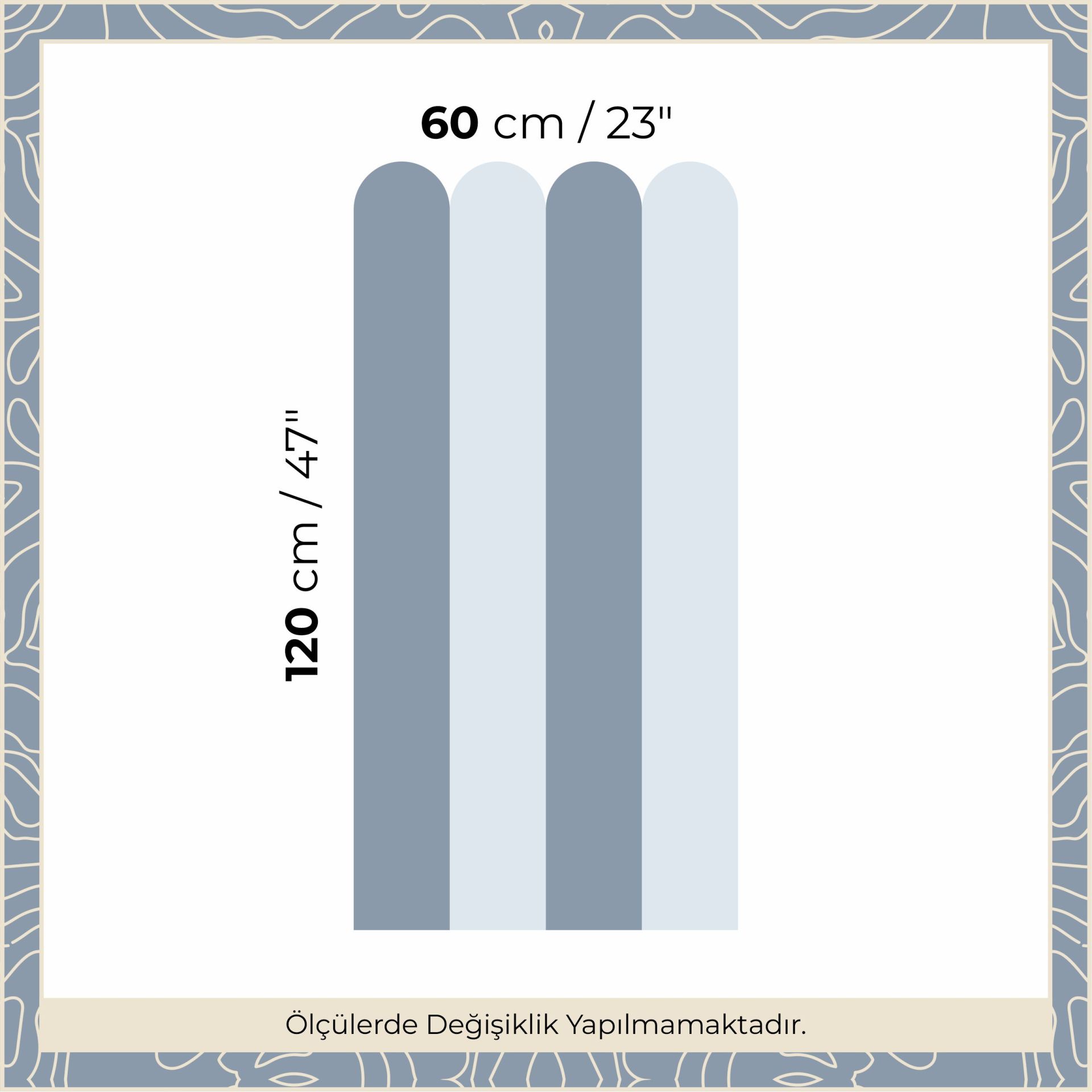 Peel & Stick İki Renk Fırfırlı Panel Sticker