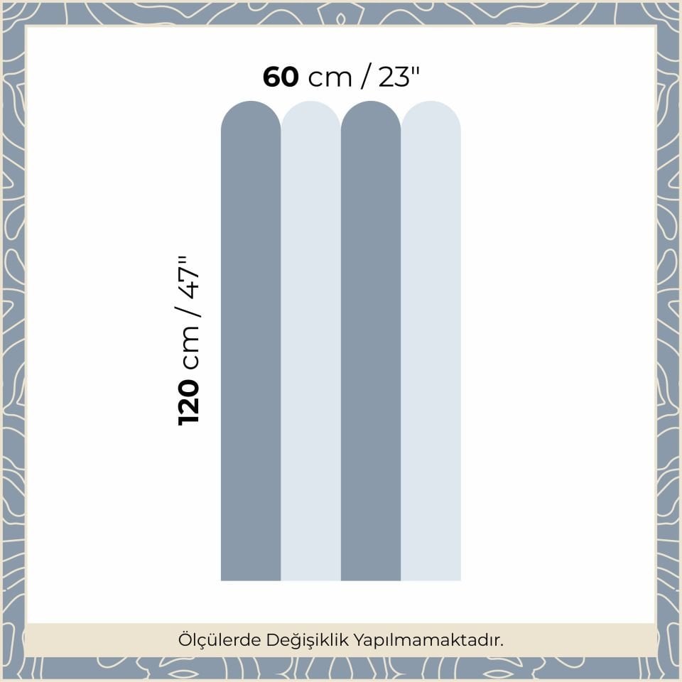 Peel & Stick İki Renk Fırfırlı Panel Sticker