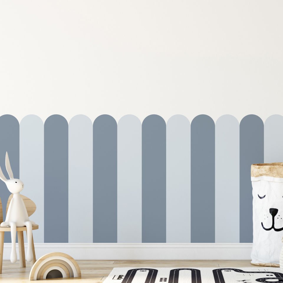 Peel & Stick İki Renk Fırfırlı Panel Sticker