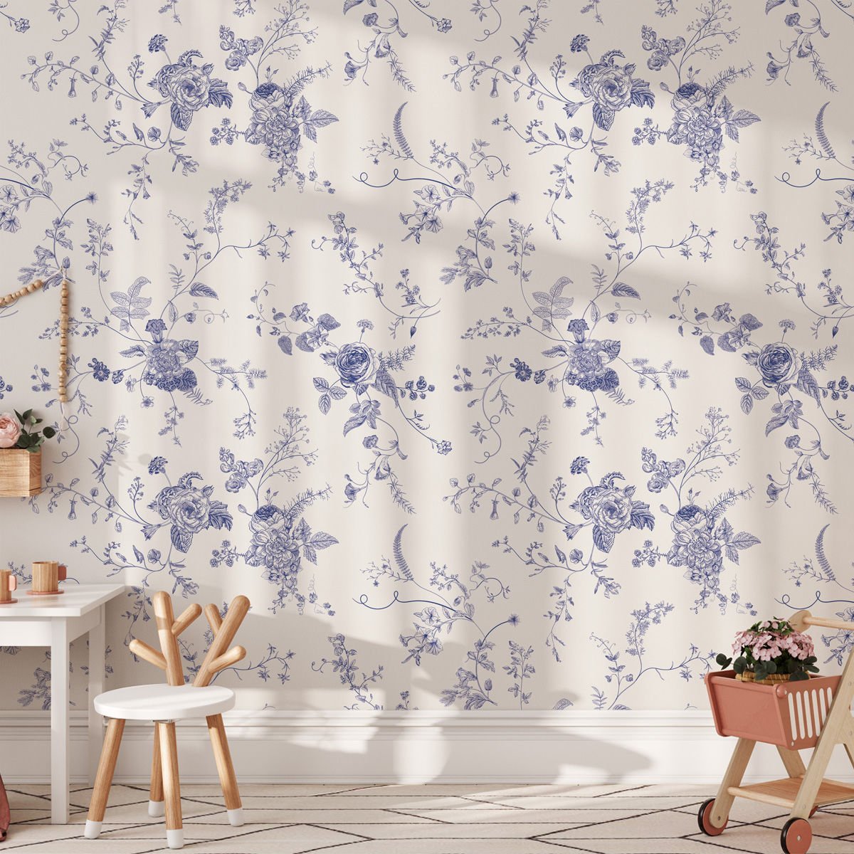 Monokrom Çiçekler 3 Duvar Kağıdı