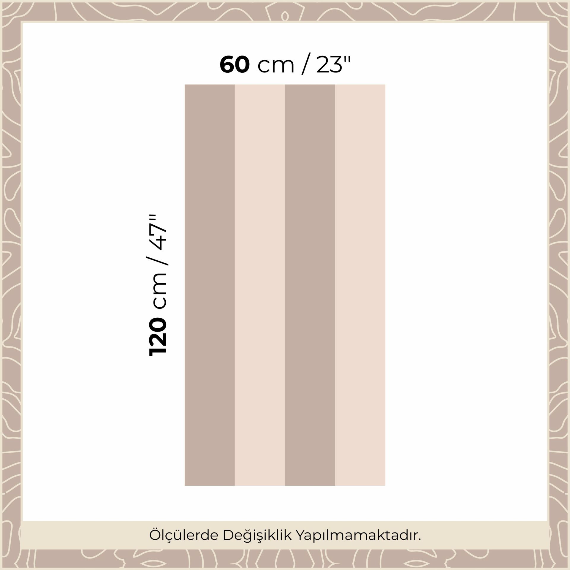 Peel & Stick İki Renk Düz Panel Sticker Vizon Kahve - Kahverengi