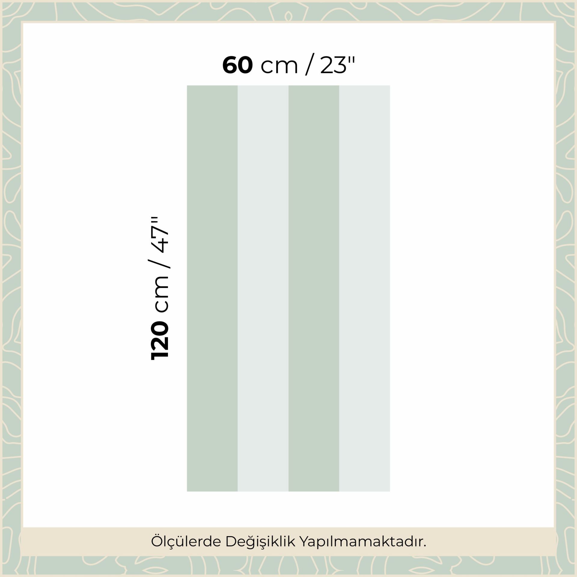 Peel & Stick İki Renk Düz Panel Sticker Yeşil - Su Yeşili