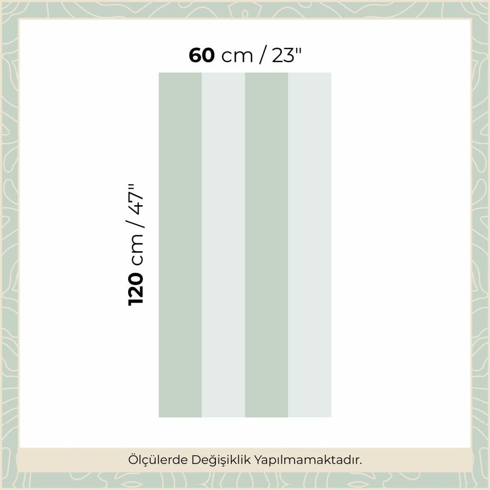 Peel & Stick İki Renk Düz Panel Sticker Yeşil - Su Yeşili