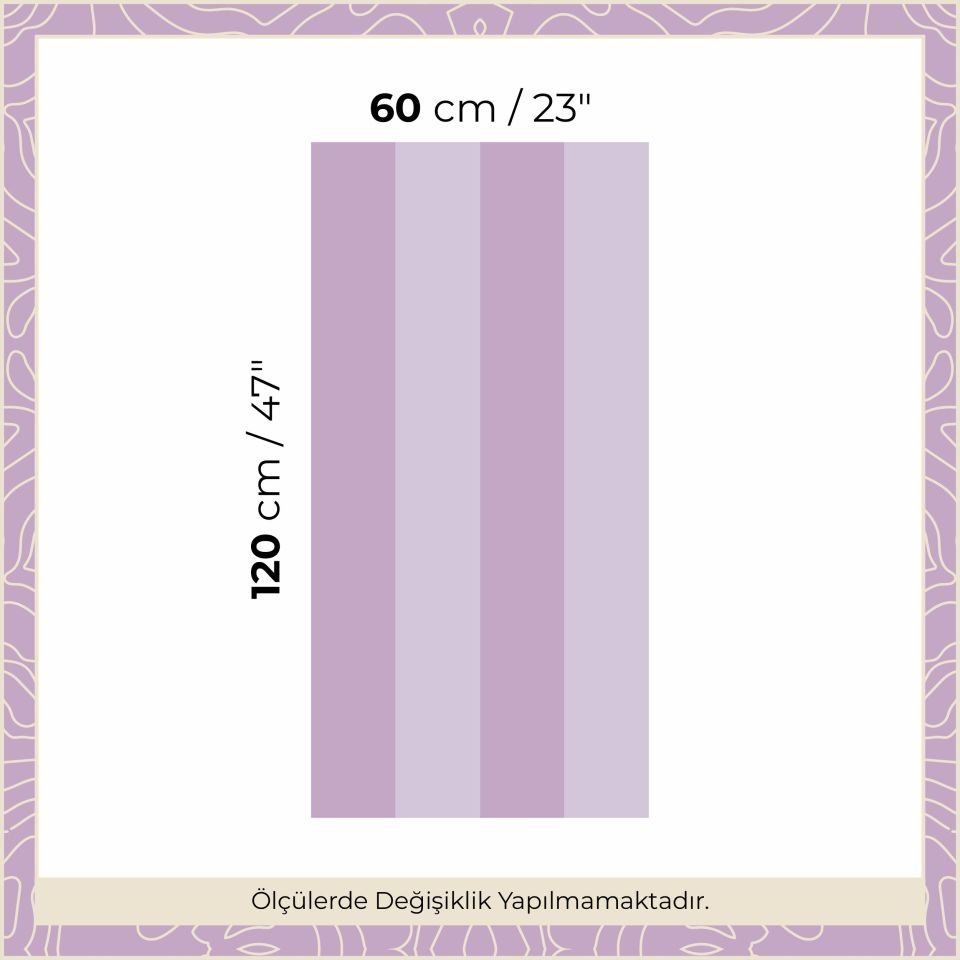 Peel & Stick İki Renk Düz Panel Sticker Mor - Lila