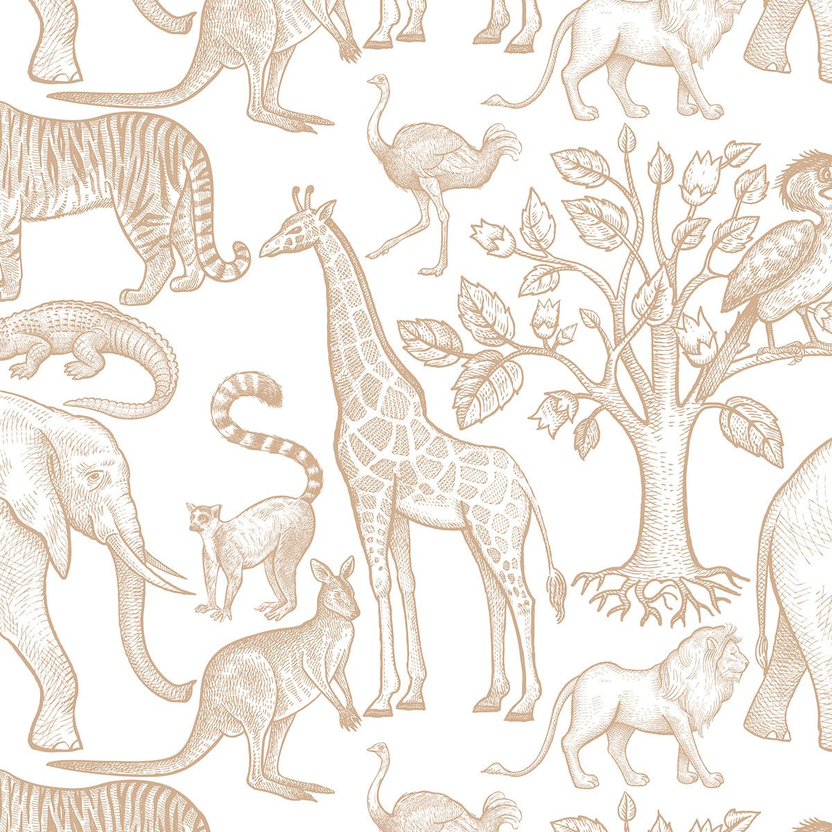 Monokrom Hayvanlar 1 Duvar Kağıdı