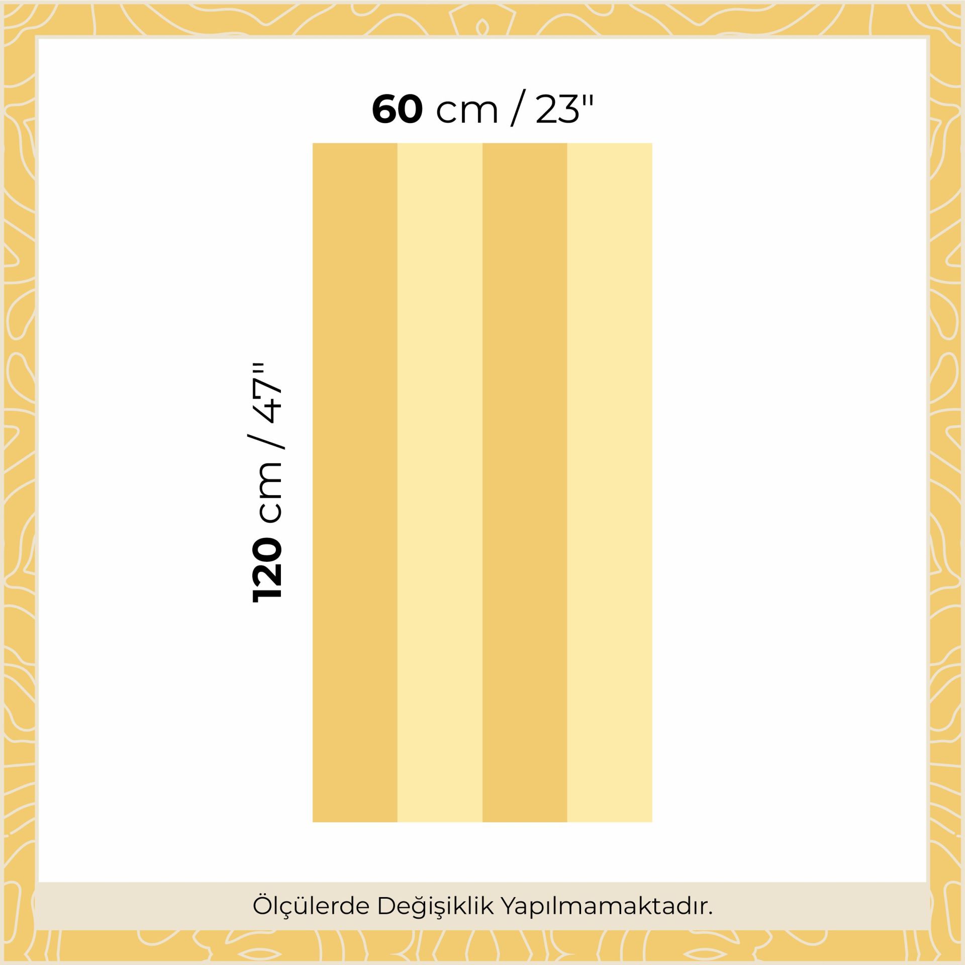 Peel & Stick İki Renk Düz Panel Sticker Koyu Sarı - Açık Sarı