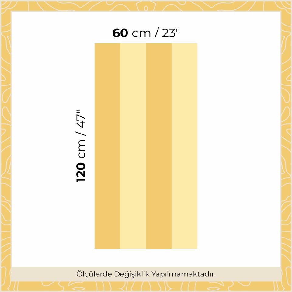 Peel & Stick İki Renk Düz Panel Sticker Koyu Sarı - Açık Sarı