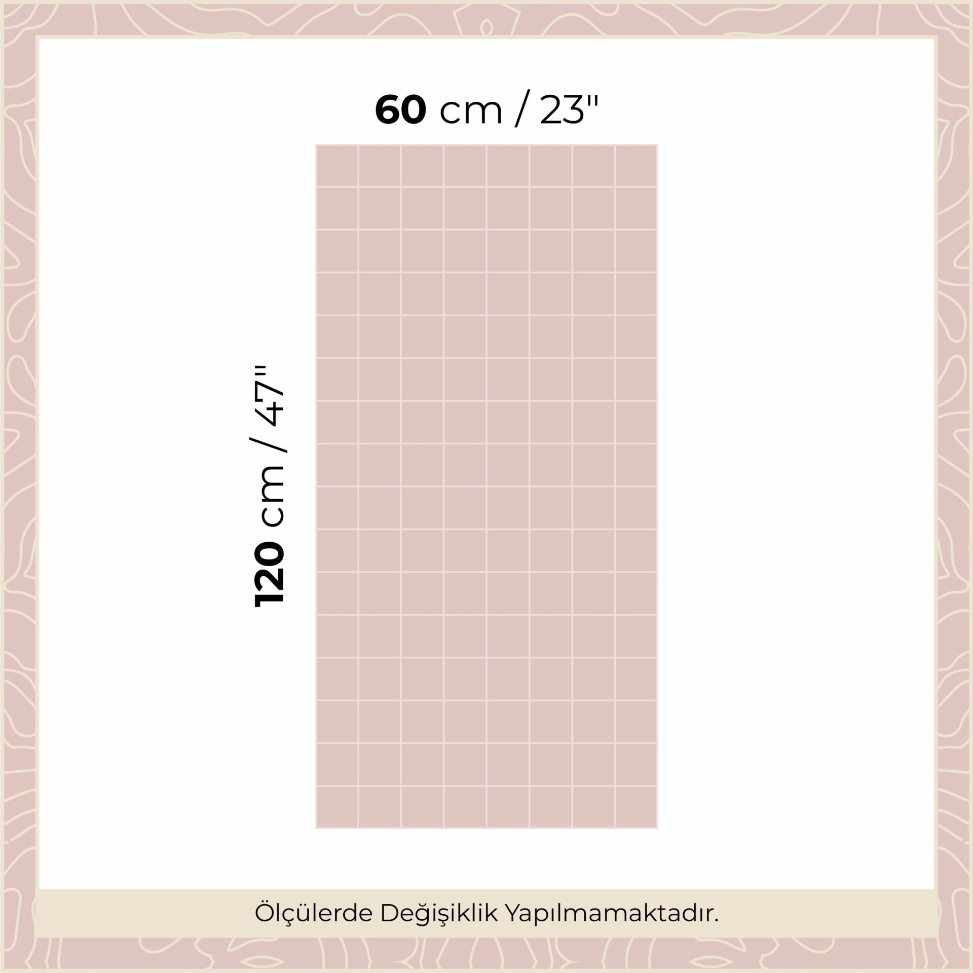 Peel & Stick Izgara Panel Sticker Gül Kurusu - Pembe