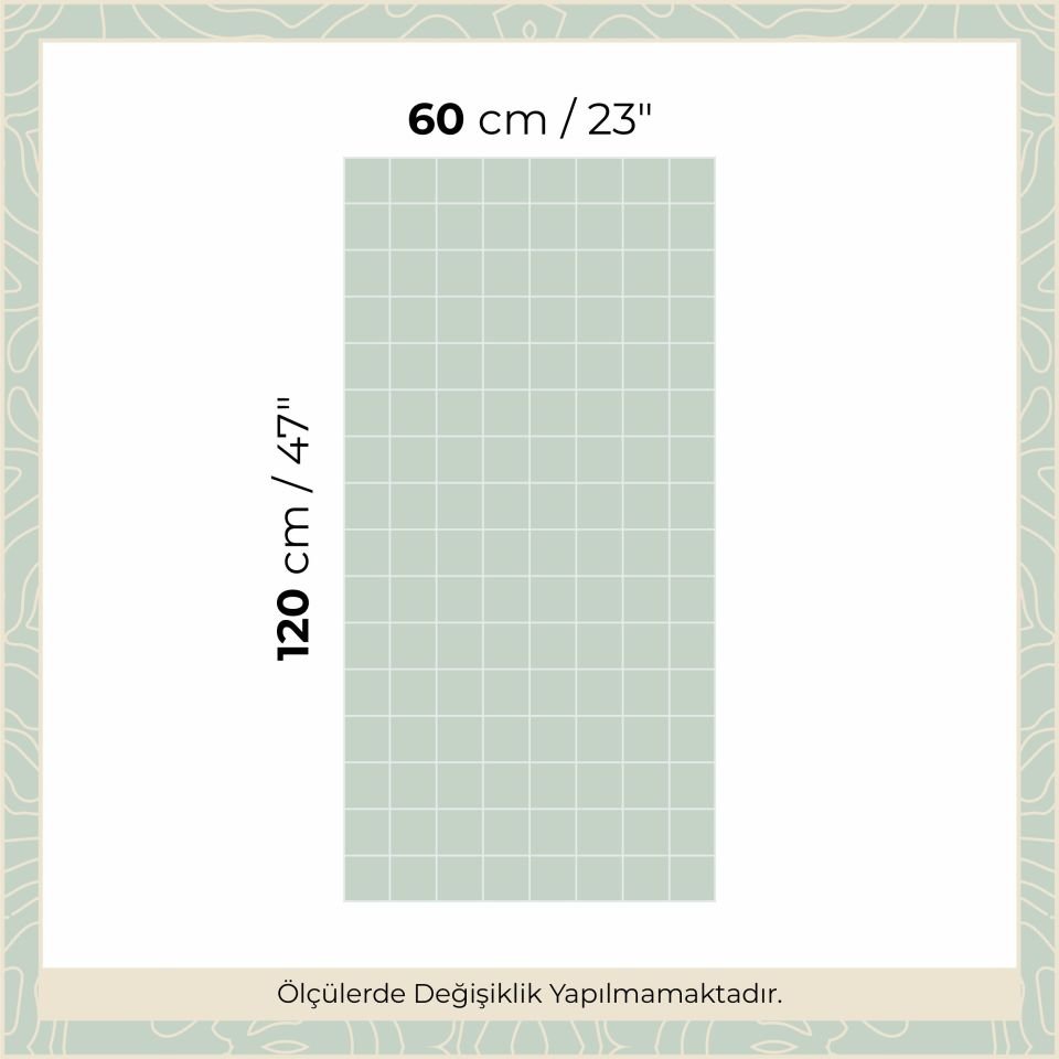 Peel & Stick Izgara Panel Sticker Yeşil - Su Yeşili