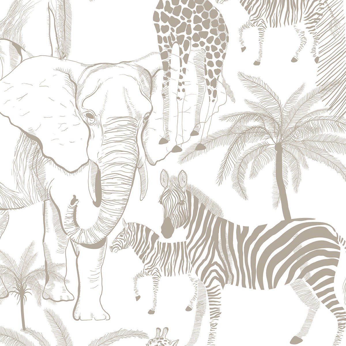 Monokrom Hayvanlar 2 Duvar Kağıdı