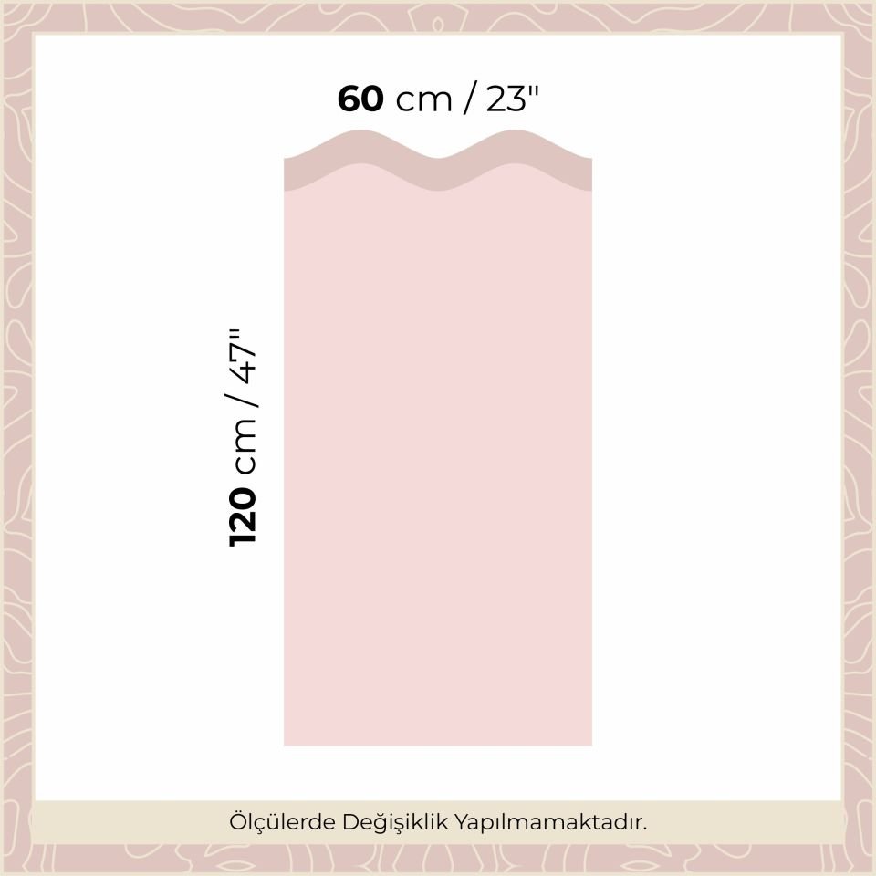 Peel & Stick Dalgalı Panel Sticker Gül Kurusu - Pembe