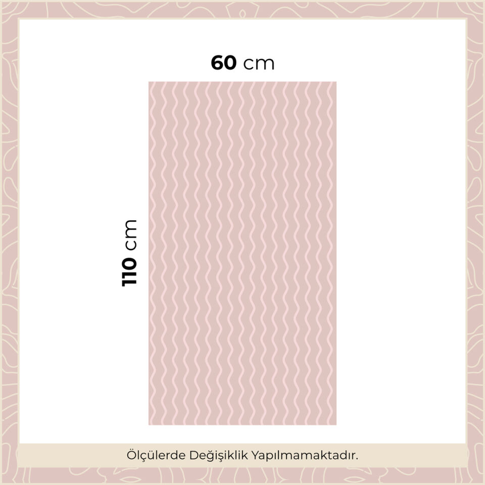 Çizgili Panel Sticker Gül Kurusu - Pembe
