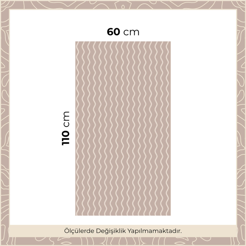 Çizgili Panel Sticker Vizon Kahve - Kahverengi
