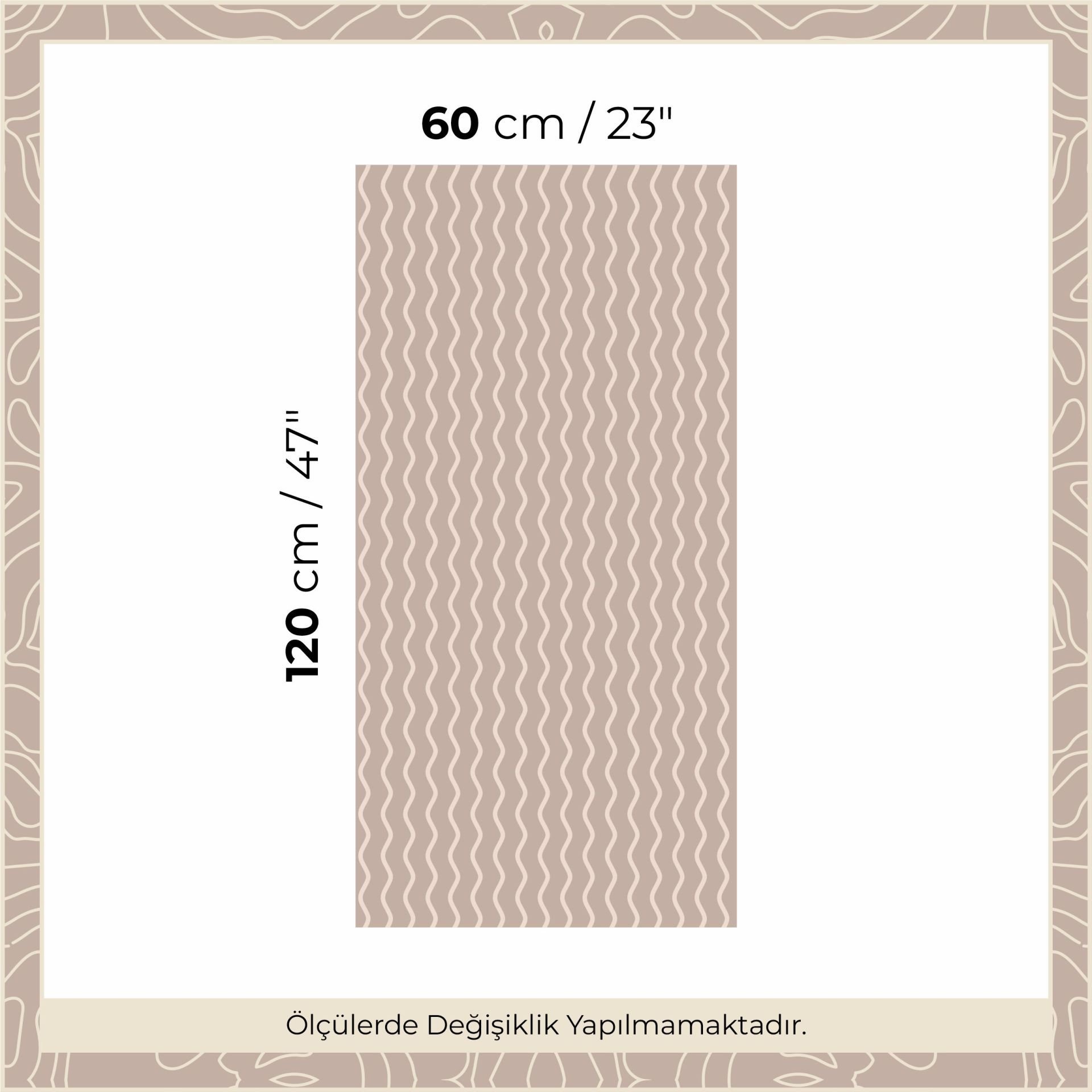 Peel & Stick Çizgili Panel Sticker Vizon Kahve - Kahverengi