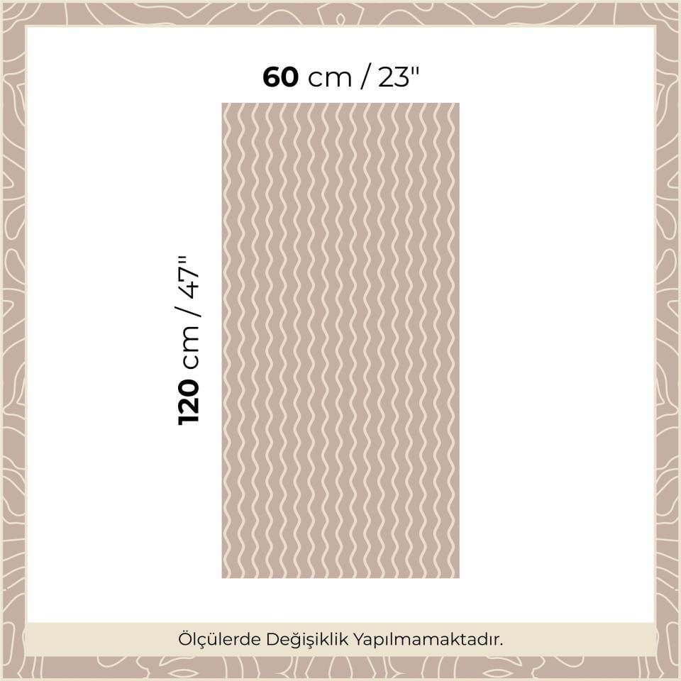 Peel & Stick Çizgili Panel Sticker Vizon Kahve - Kahverengi