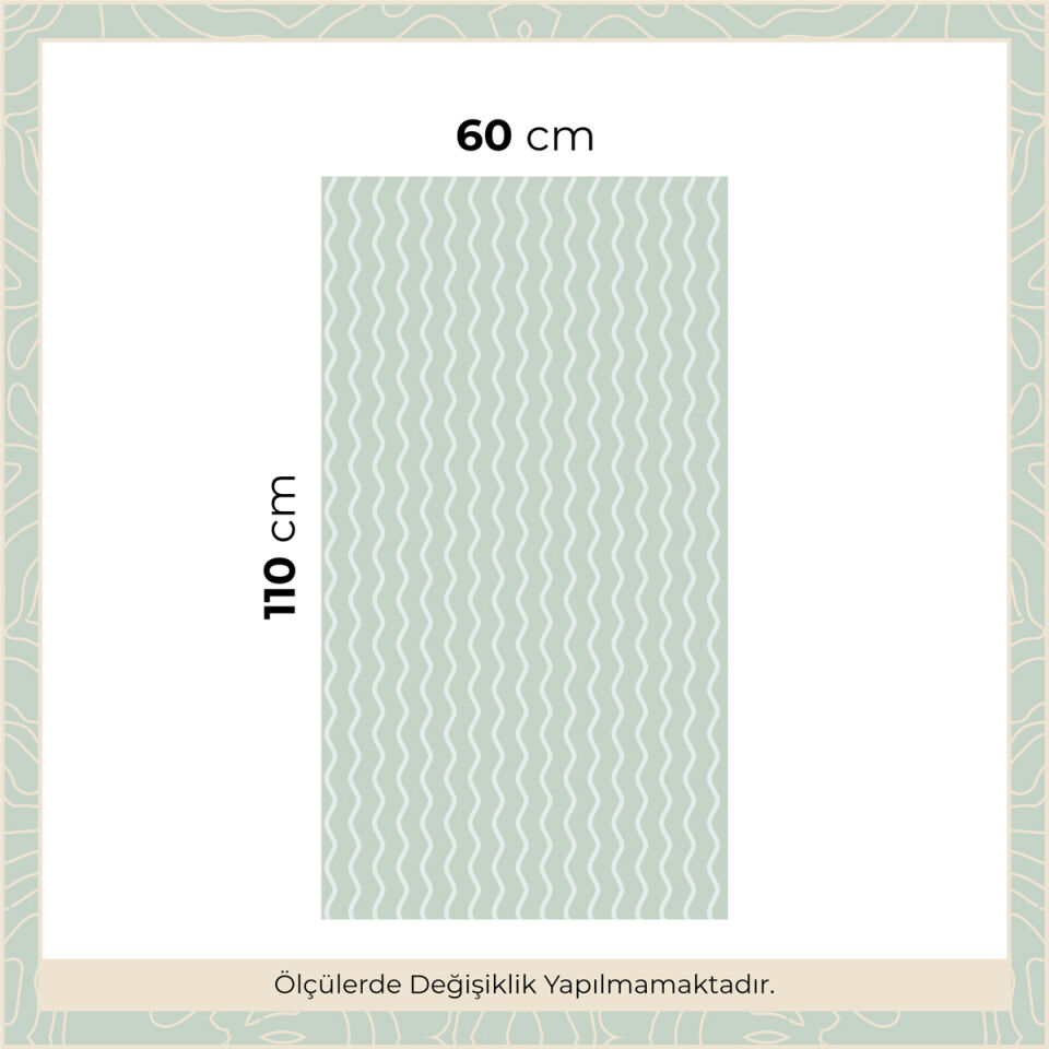 Çizgili Panel Sticker Yeşil - Su Yeşili