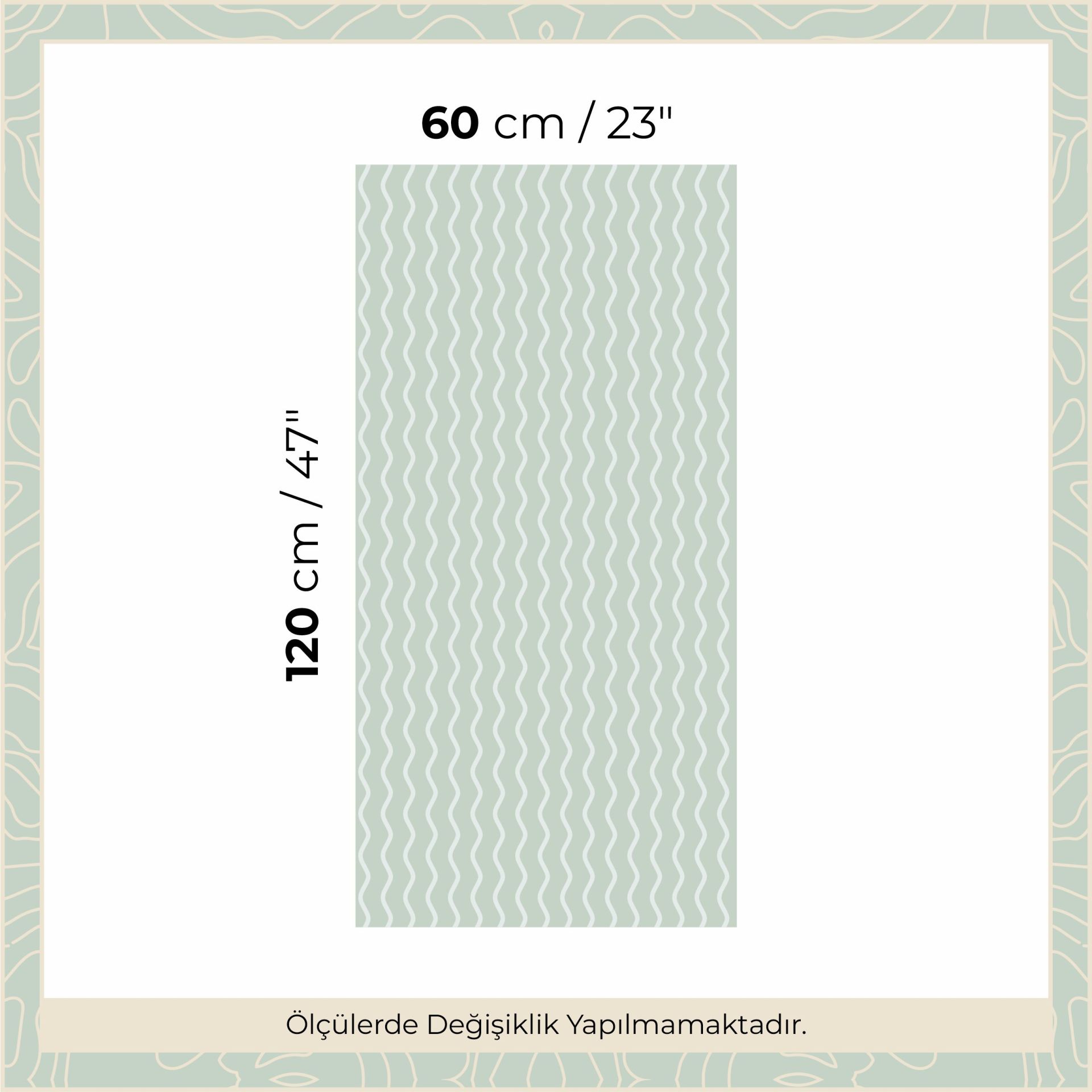 Peel & Stick Çizgili Panel Sticker Yeşil - Su Yeşili