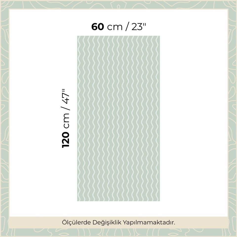 Peel & Stick Çizgili Panel Sticker Yeşil - Su Yeşili