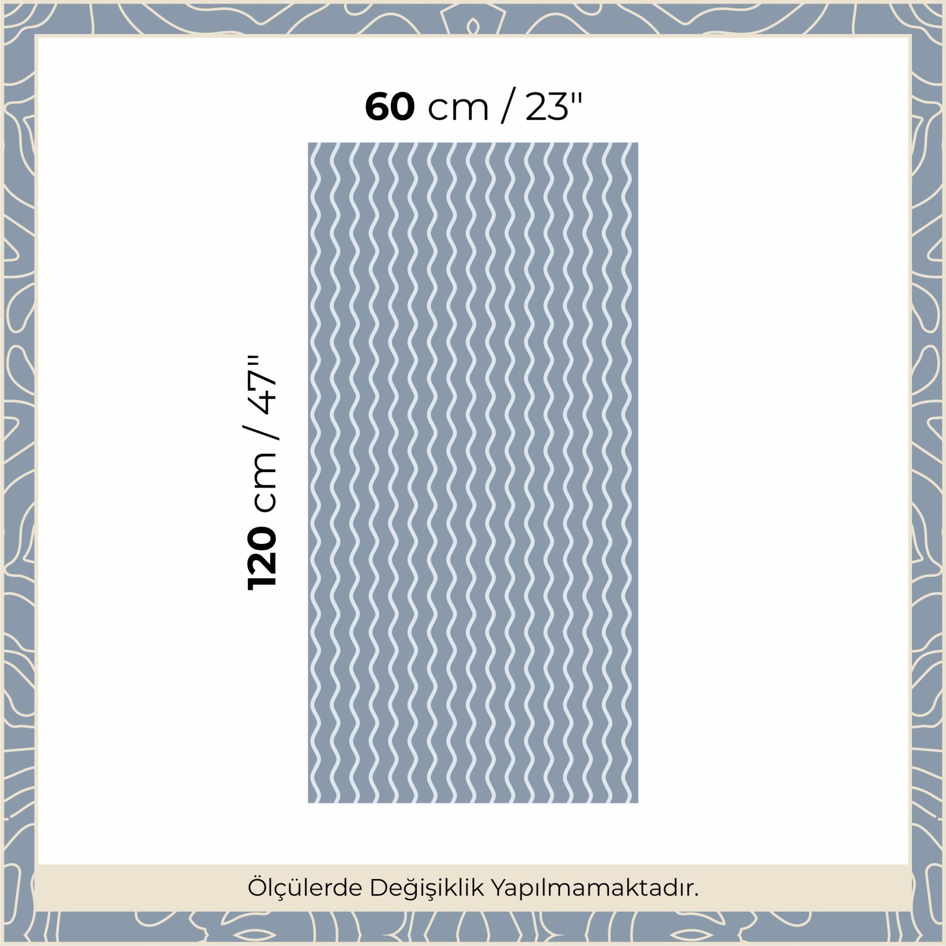 Peel & Stick Çizgili Panel Sticker Gece Mavi - Gökyüzü Mavisi