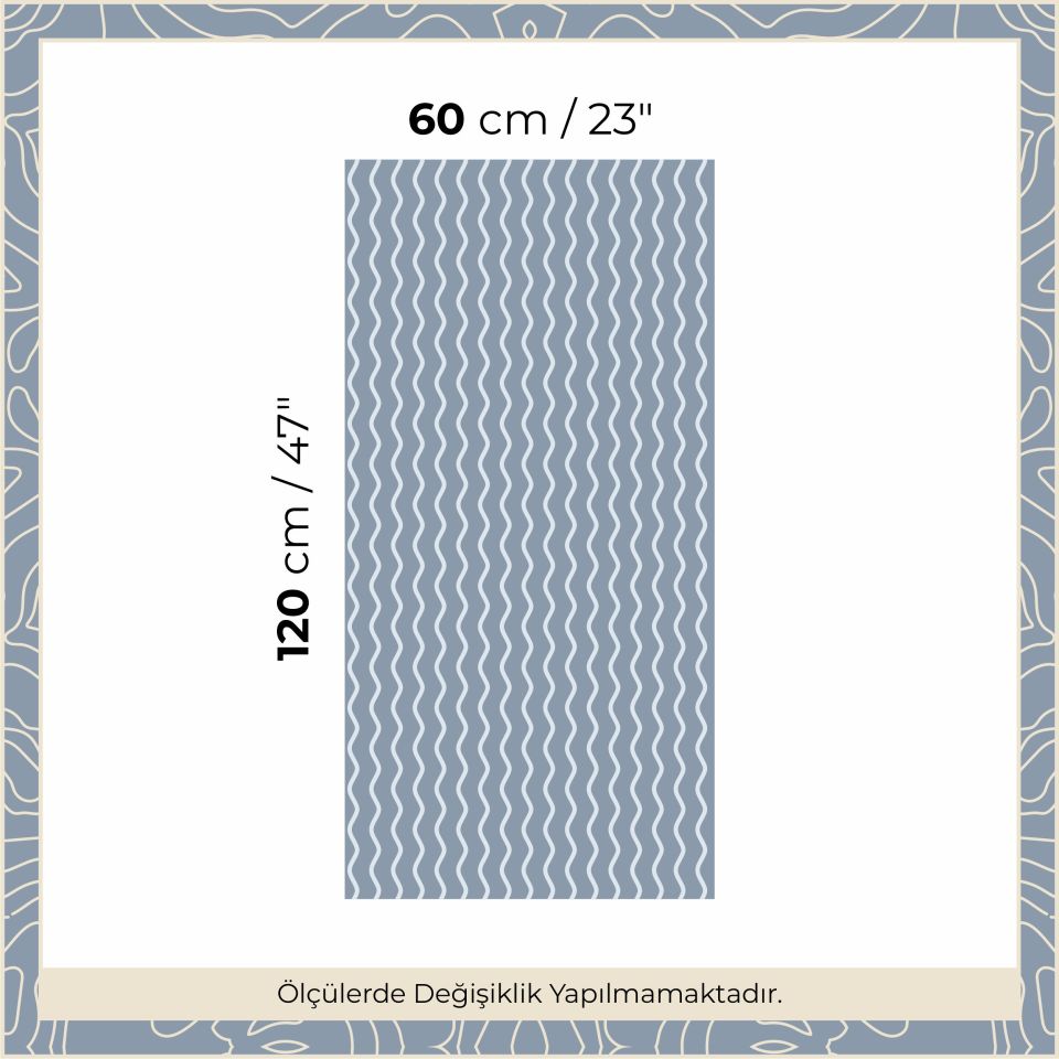 Peel & Stick Çizgili Panel Sticker Gece Mavi - Gökyüzü Mavisi