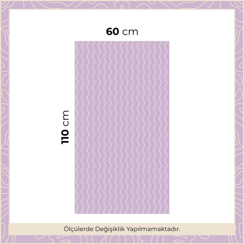 Çizgili Panel Sticker Mor - Lila