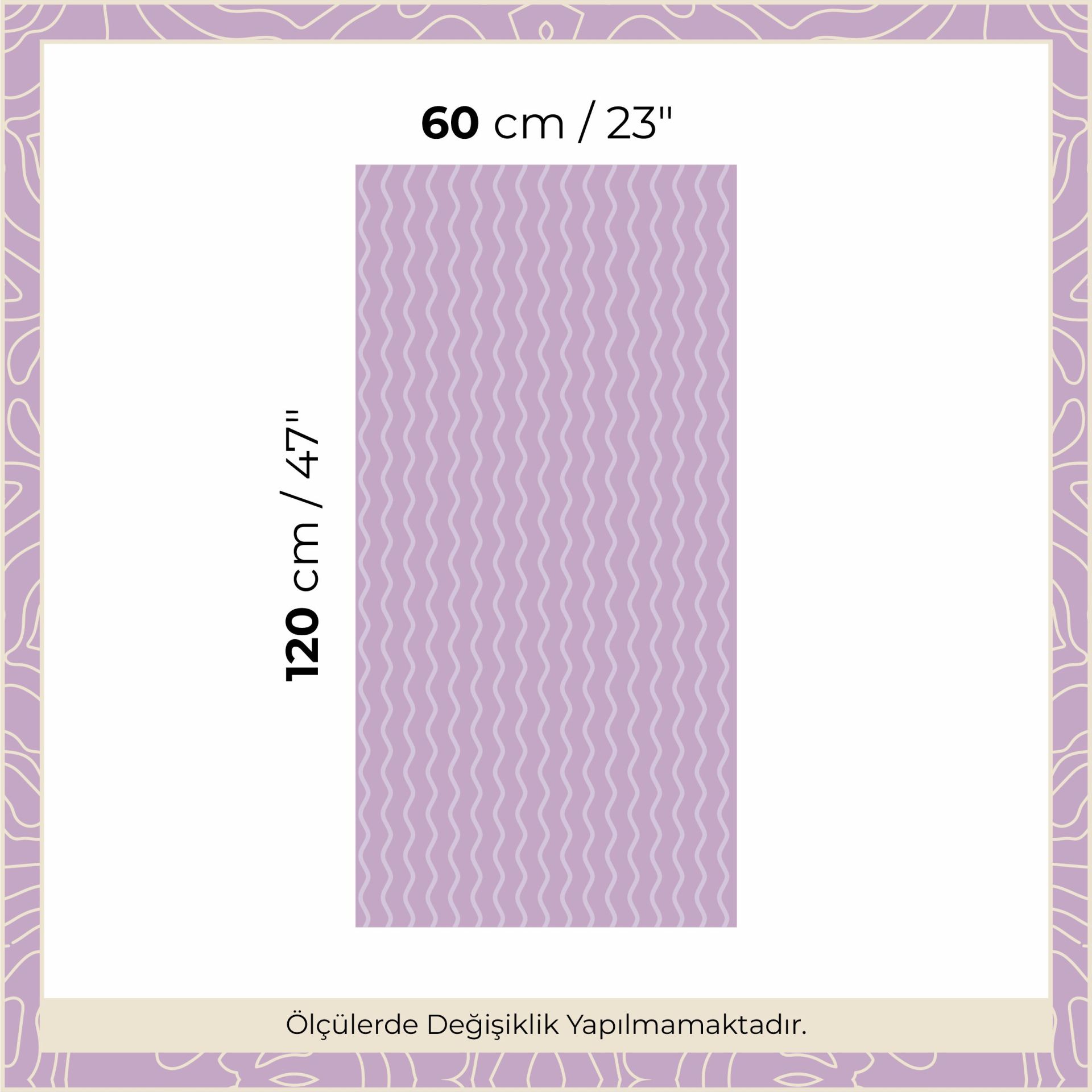 Peel & Stick Çizgili Panel Sticker Mor - Lila